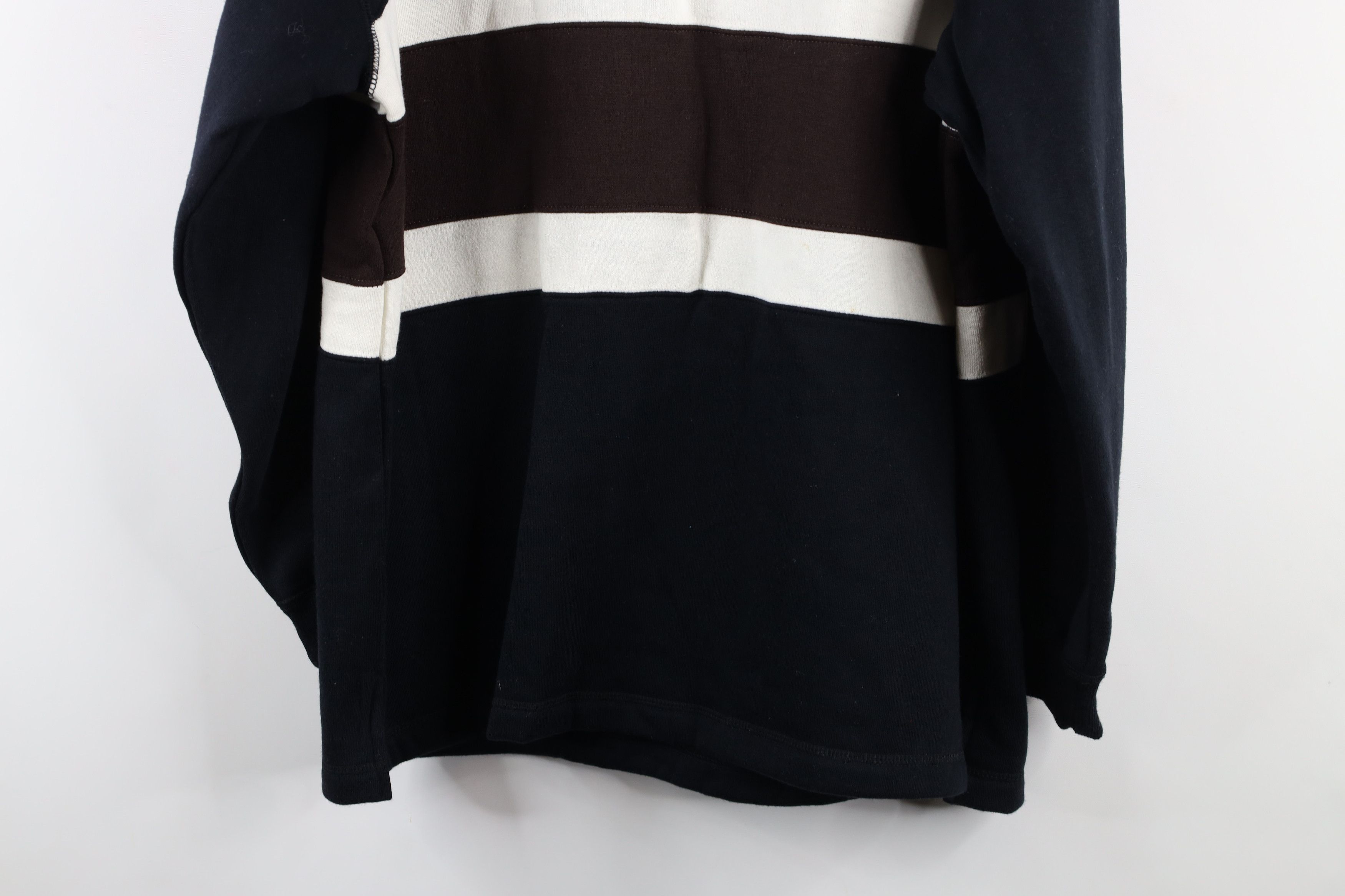 Vintage Deadstock Vintage 90s Streetwear Block Henley Sweatshirt Size L / US 10 / IT 46 - 10 Thumbnail