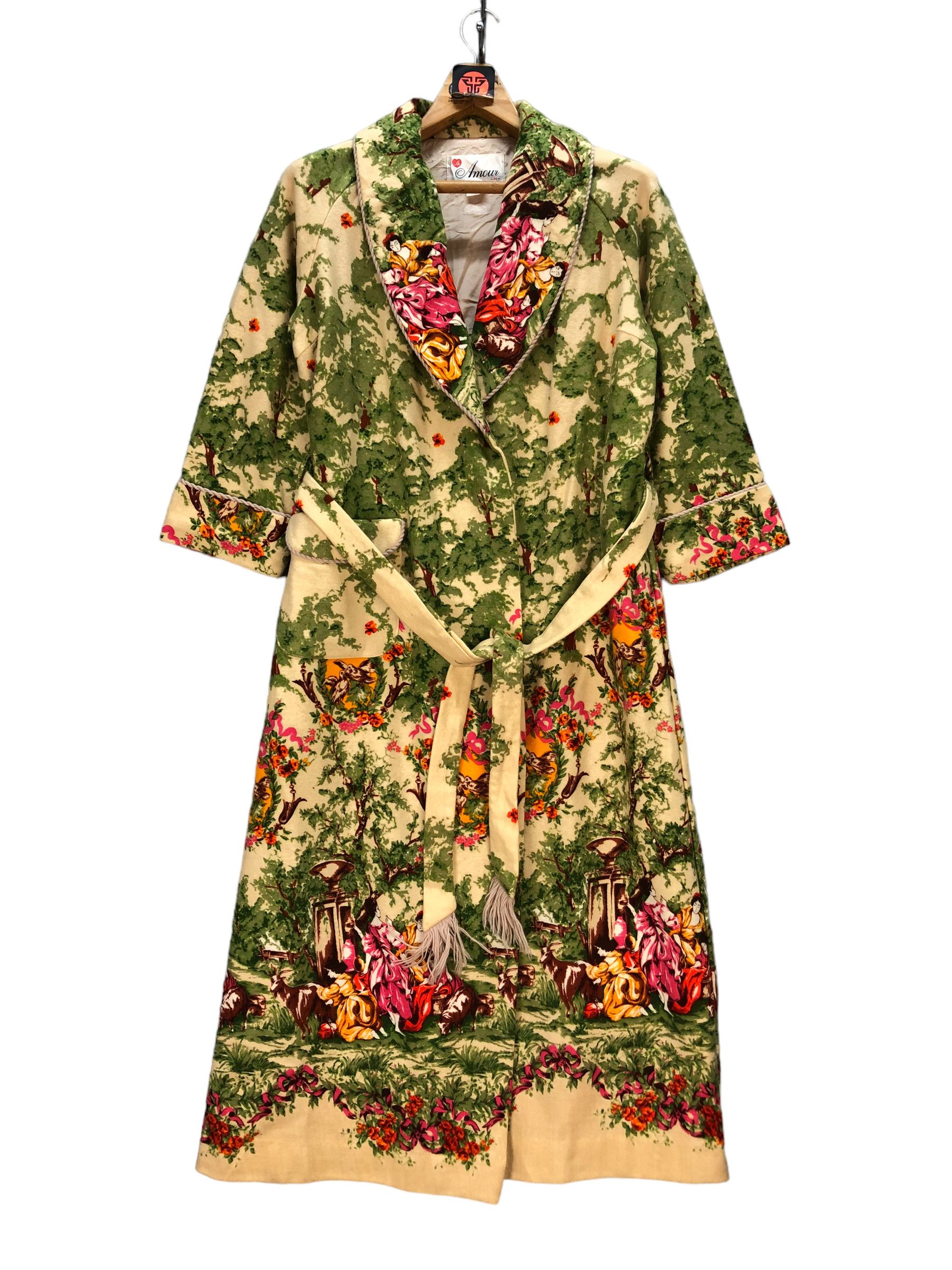 Japanese Brand VINTAGE JAPAN TRADITIONAL FLORAL FULLPRINT ROBES #7368-135 Size M / US 6-8 / IT 42-44 - 1 Thumbnail