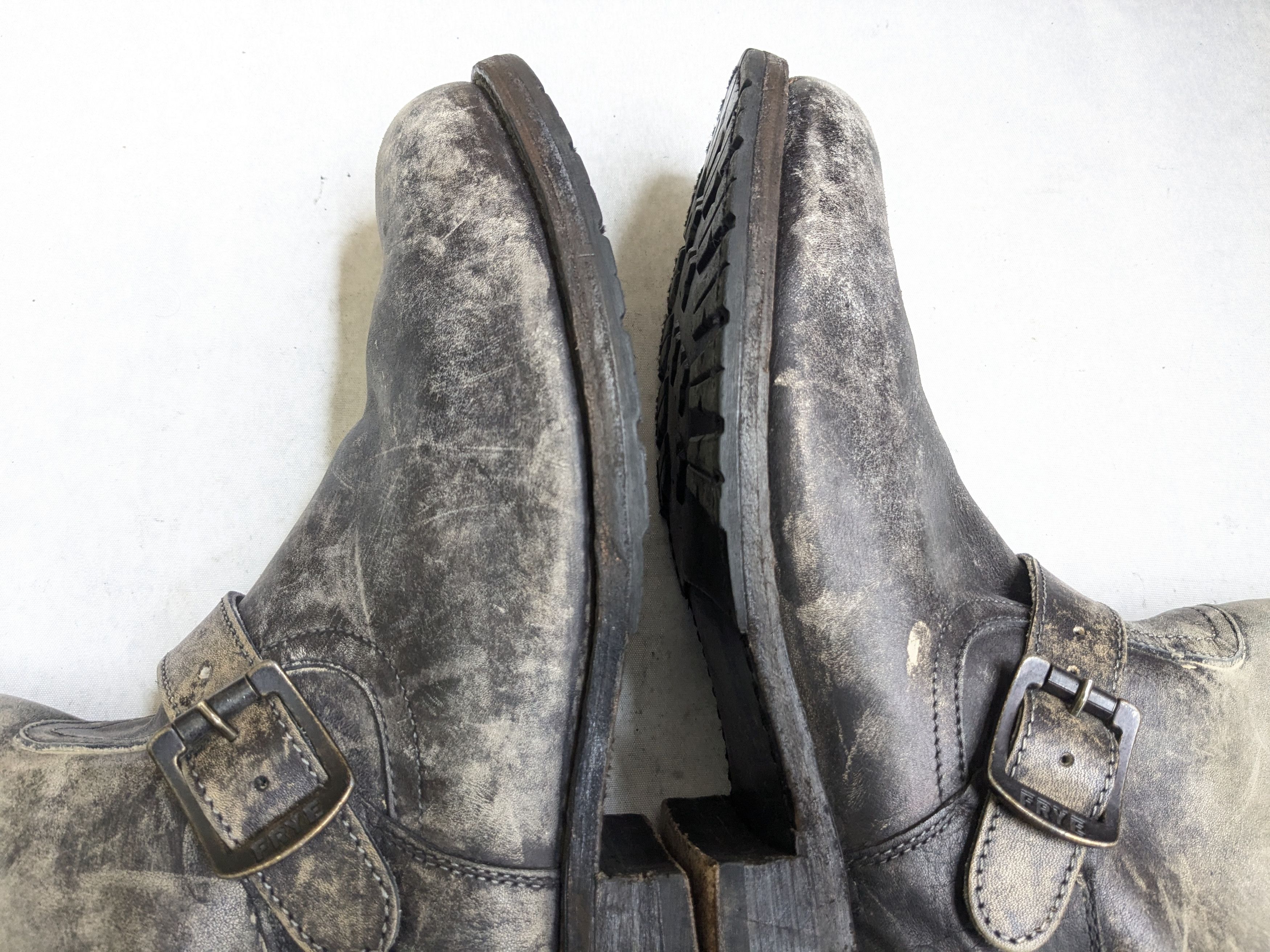Frye Frye Engineer Boots Stonewash 11 D Buckle Strap Size US 11 / EU 44 - 9 Thumbnail
