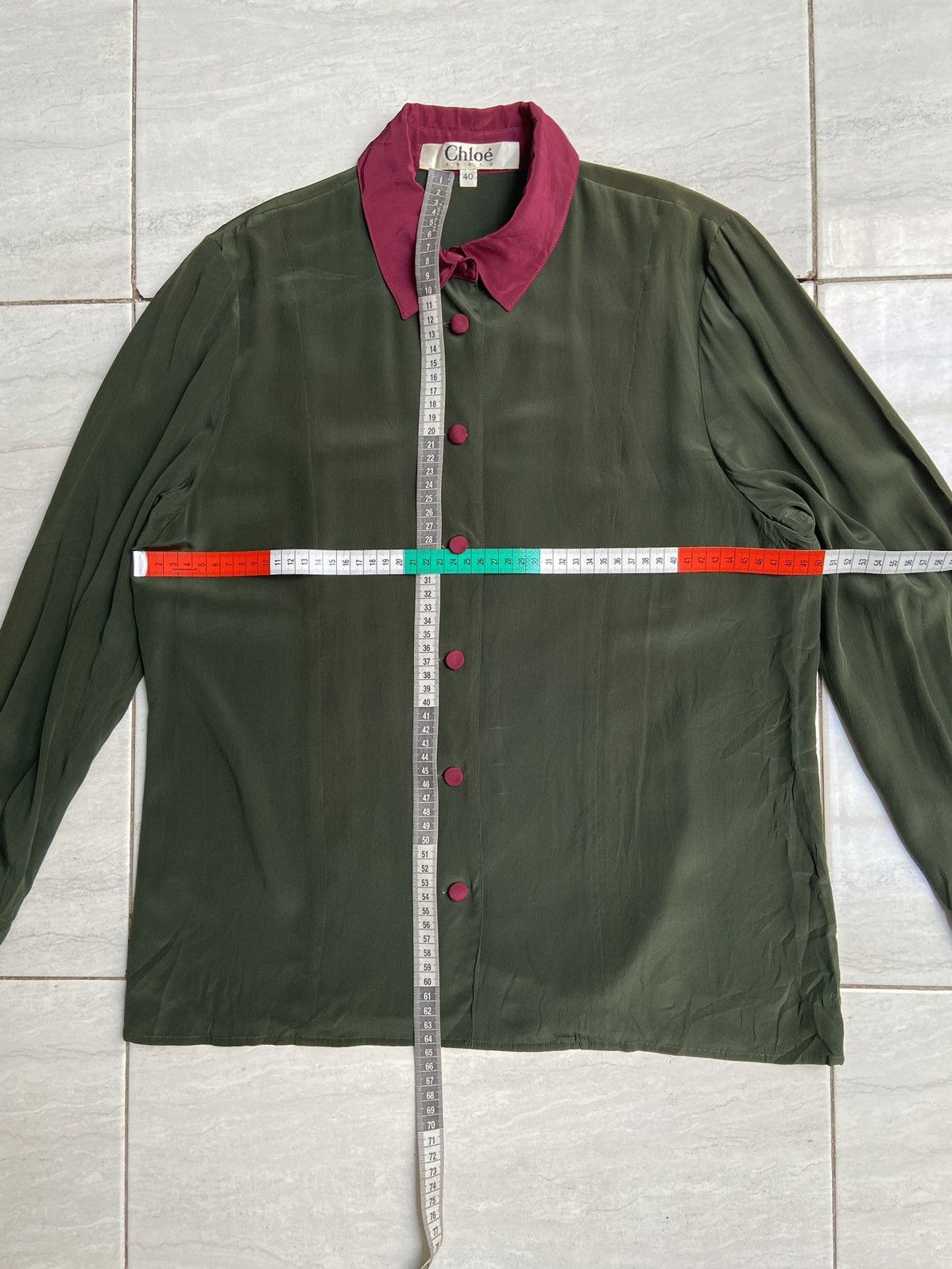 Chloe CHLOE PARIS Green Blouse Size S / US 4 / IT 40 - 2 Thumbnail