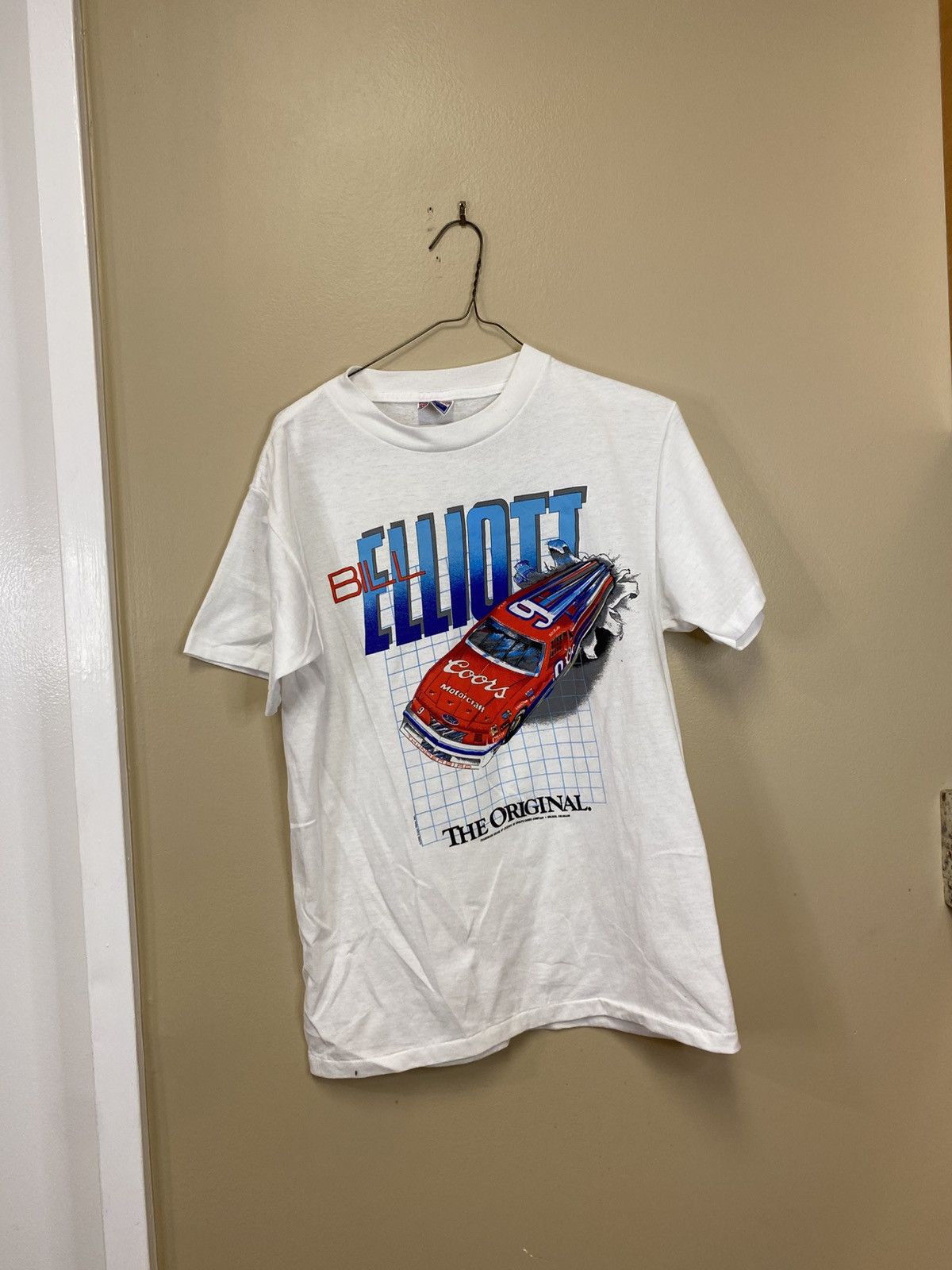 Vintage 1988 Super Press Bill Elliot T-Shirt Size US M / EU 48-50 / 2 - 1 Thumbnail