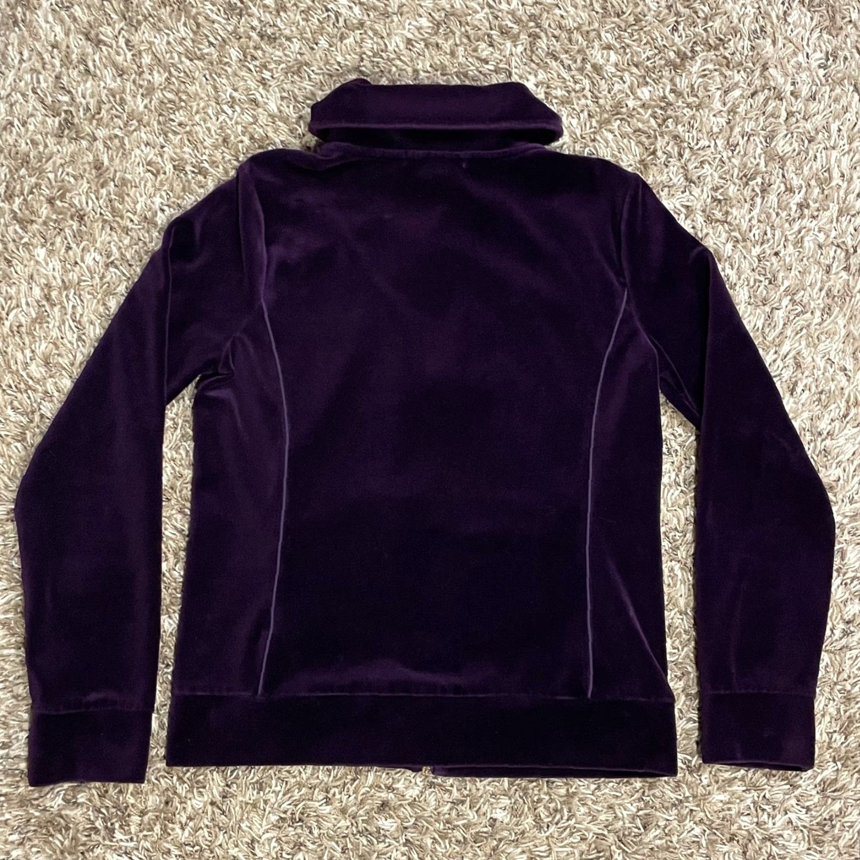 Ralph Lauren Lauren Ralph Lauren Velvet Track Full Zip Jacket Womens M Purple Gold Crest Logo Size M / US 6-8 / IT 42-44 - 3 Thumbnail