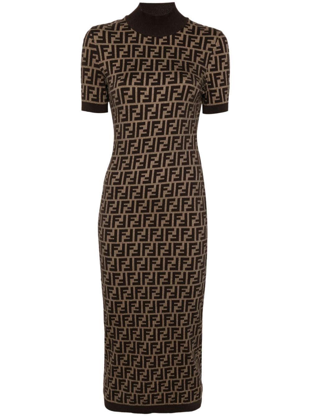 Fendi FF COTTON DRESS Size XS / US 0-2 / IT 36-38 - 1 Thumbnail