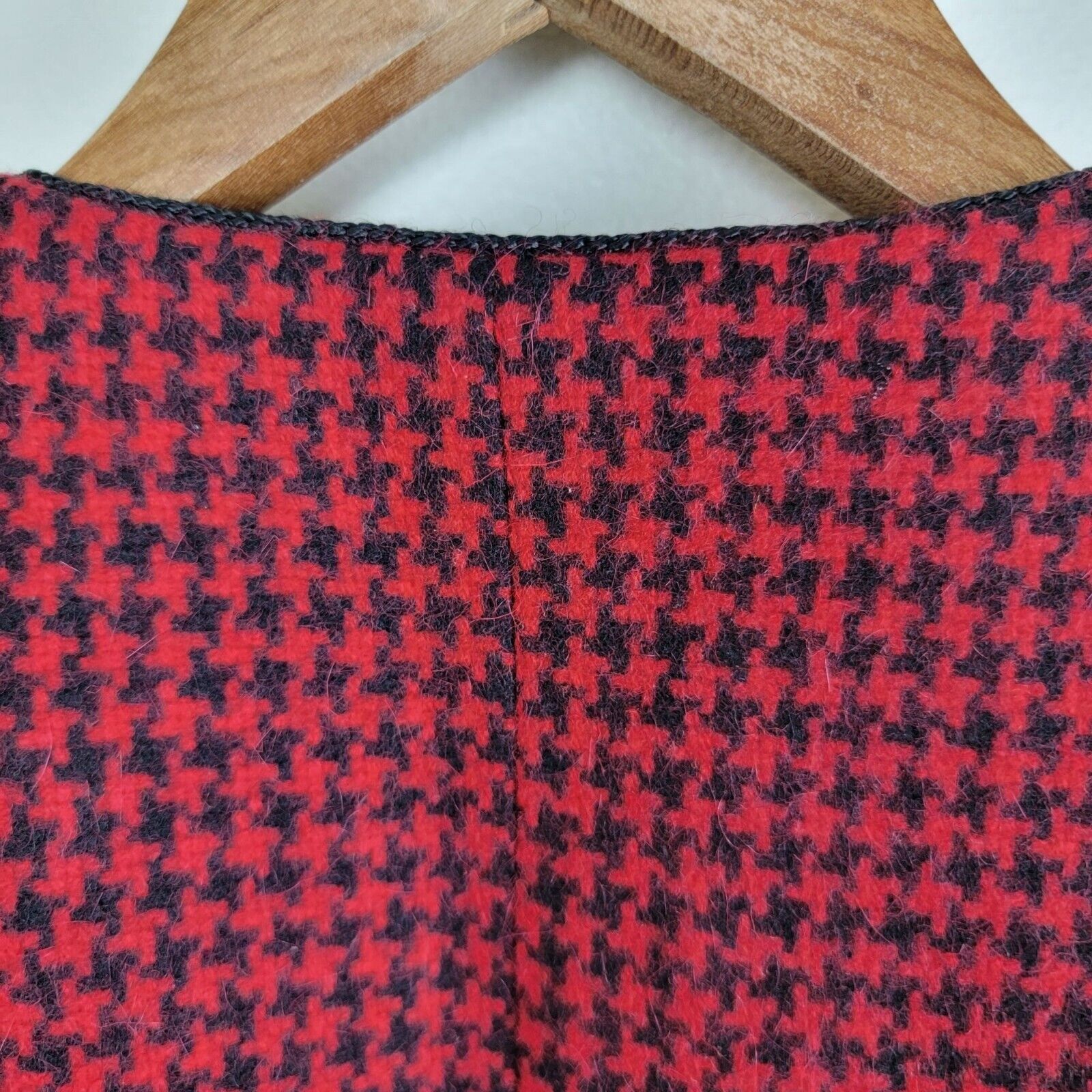 Vintage Charlotte Ford Vintage Womens Houndstooth Wool Open Blazer Size L / US 10 / IT 46 - 9 Thumbnail