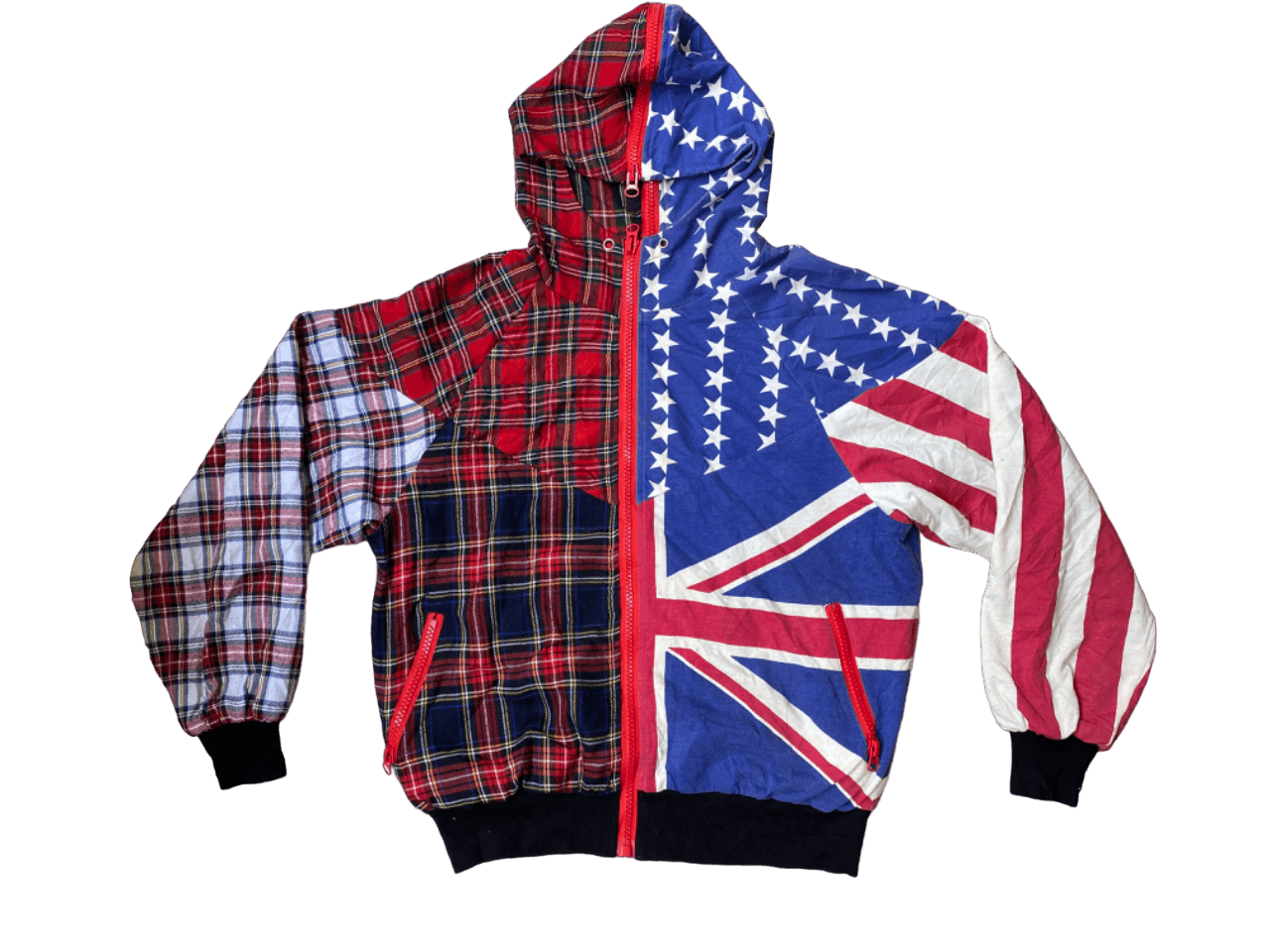 Japanese Brand Punk Great Britain Usa 2 Way Zipper Hoodie Size US L / EU 52-54 / 3 - 1 Thumbnail
