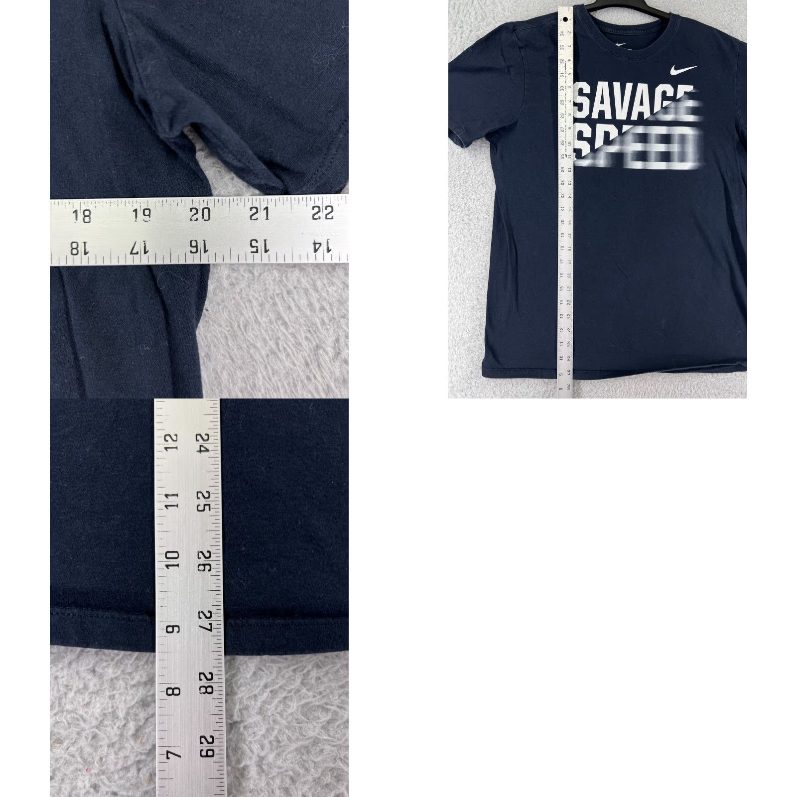 Nike Nike Shirt Mens Large Blue Running Jogging Savage Speed Short Sleeve Crew Neck Size US L / EU 52-54 / 3 - 9 Thumbnail