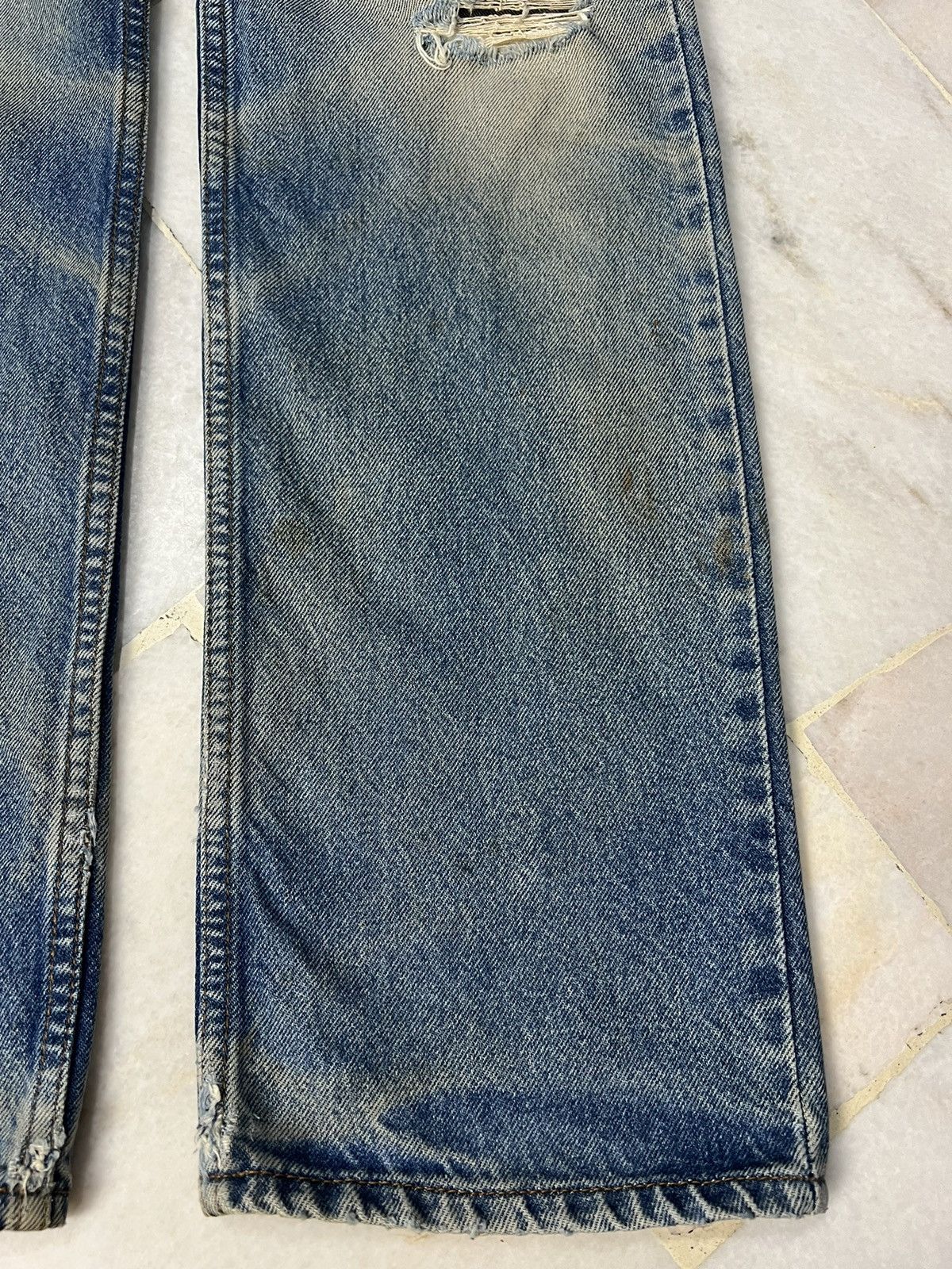 Levi's Vintage Levis 210 Orange Tag Mud Wash Distressed Jeans Size US 28 / EU 44 - 4 Thumbnail