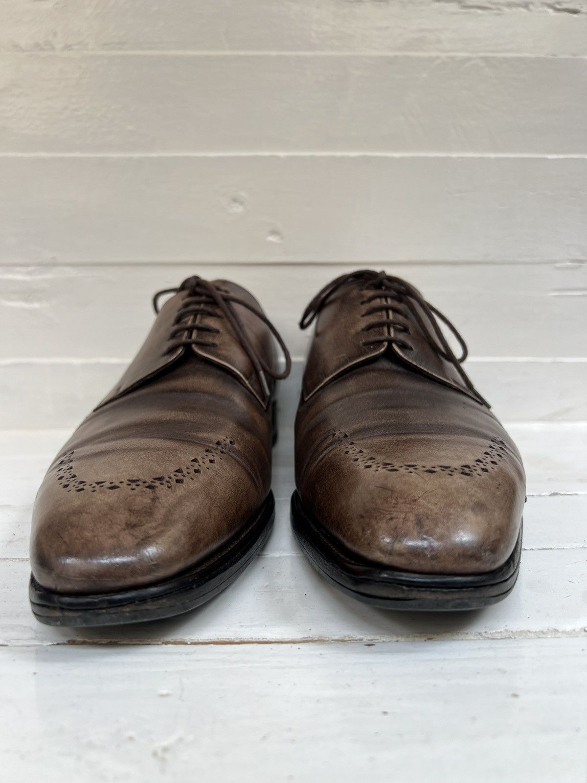 J.M. Weston Leather Derby Shoes in Brown, Men's (Size 8) — image 5 of 6