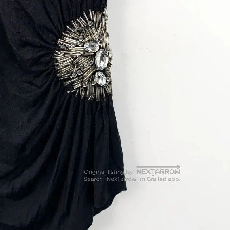 Moschino Moschino Black Silk Dress with Embellishment . Size M / US 6-8 / IT 42-44 - 4 Thumbnail