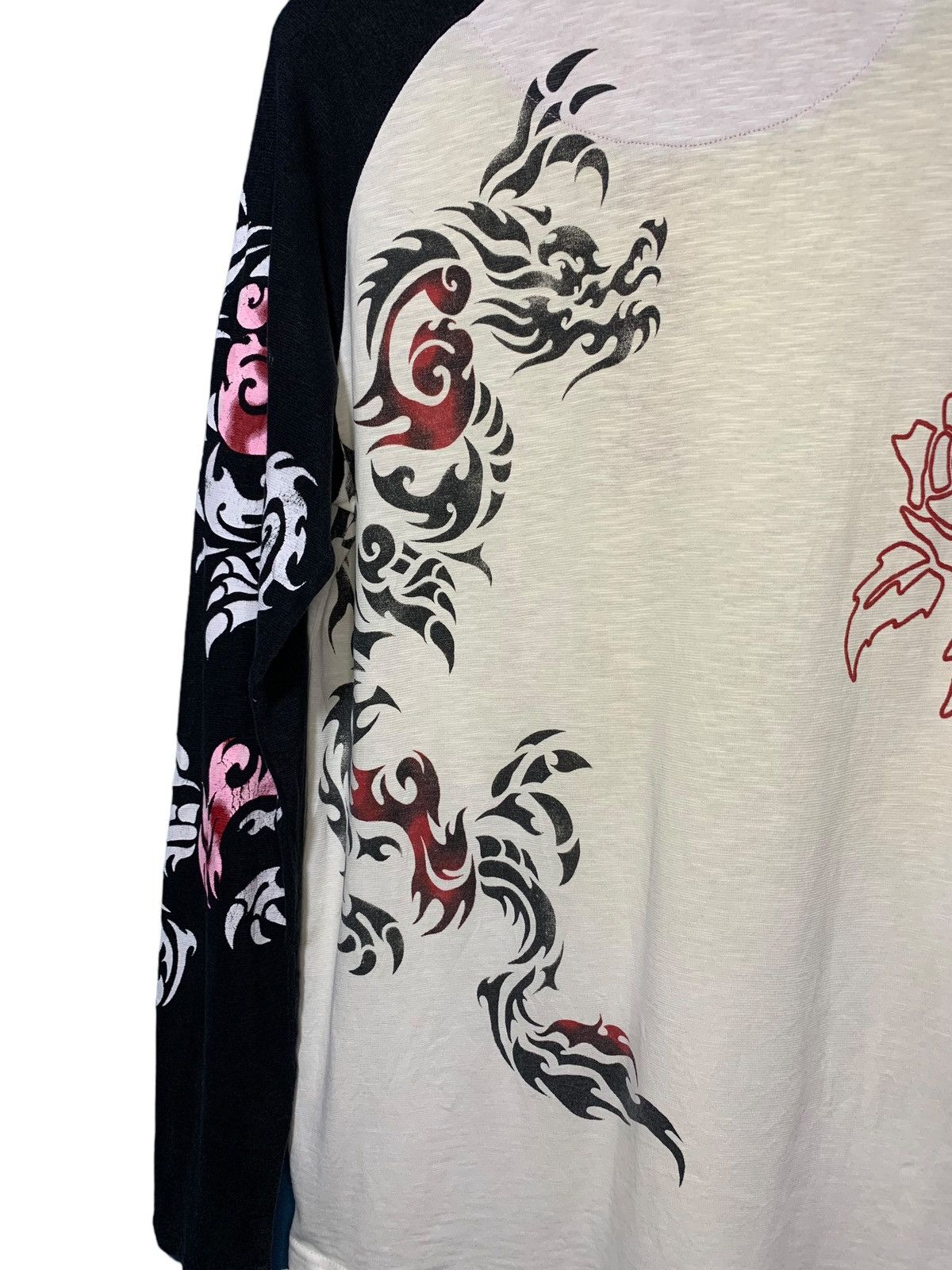 Vintage 2000s DBLD JAPAN tribal dragon tattoo sukajan longsleeve Size US L / EU 52-54 / 3 - 10 Thumbnail