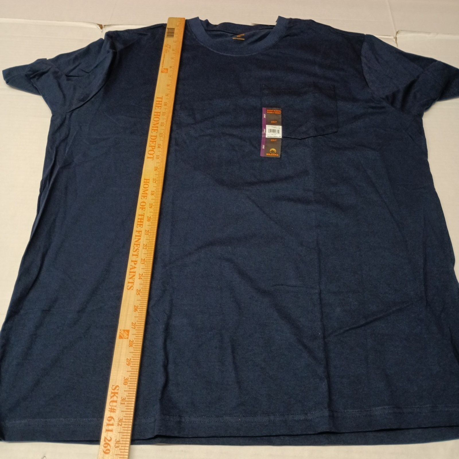 Other 2 Brahma Short Sleeve Work T-Shirt 2XLT 50-52 Blue Pocket Size US XXL / EU 58 / 5 - 6 Thumbnail