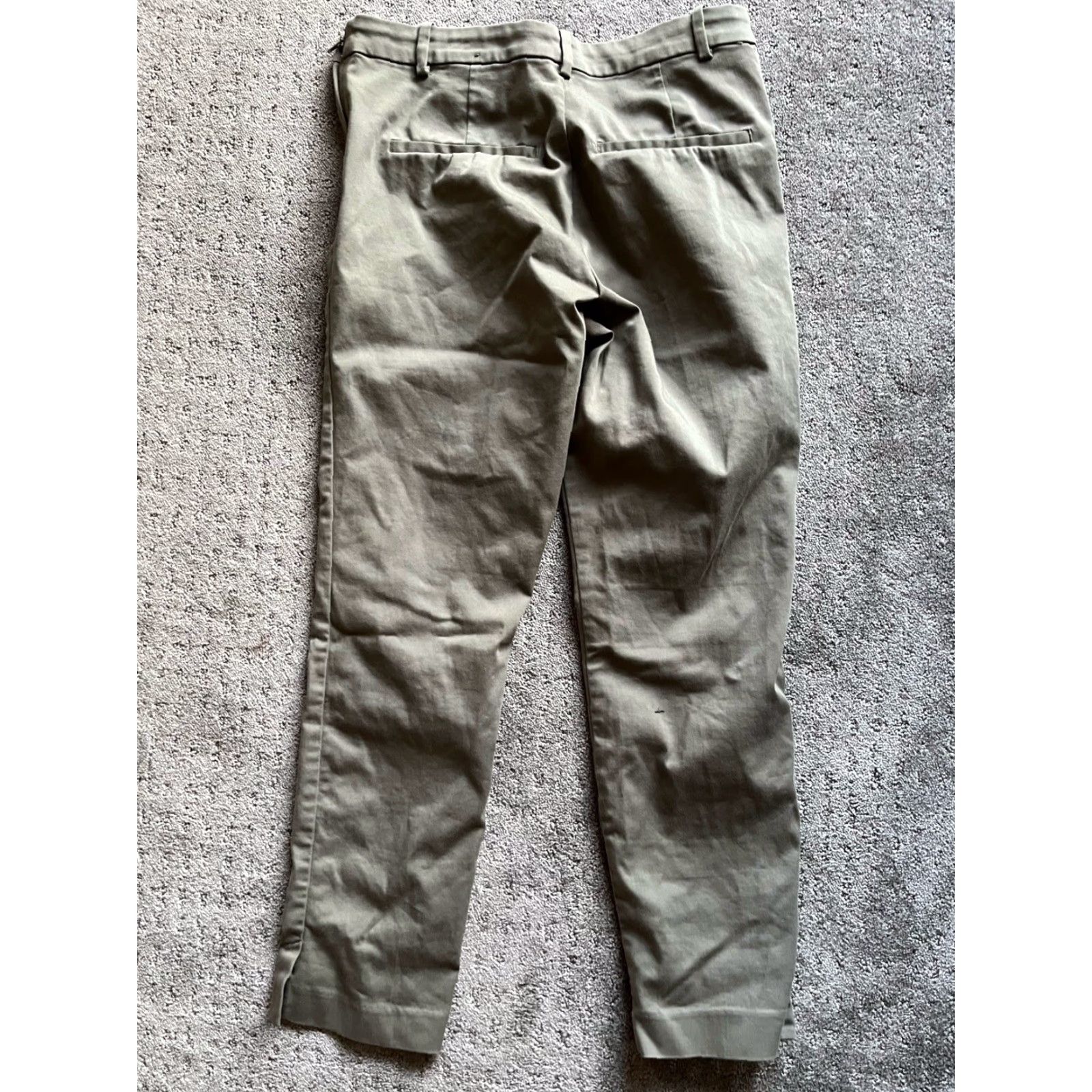 H&M H&M Pants Women 8 Green Dress Pants Pull-On Side Zip Ankle Length Flat Front Regular Workwear Casual Womens Size 30" / US 8 / IT 44 - 3 Thumbnail