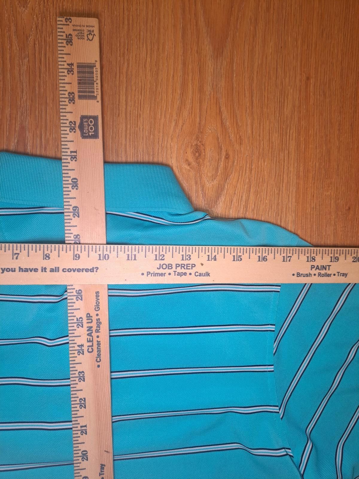 PING PING Performance Golf Polo Shirt Medium Turquoise Striped Size US M / EU 48-50 / 2 - 8 Thumbnail