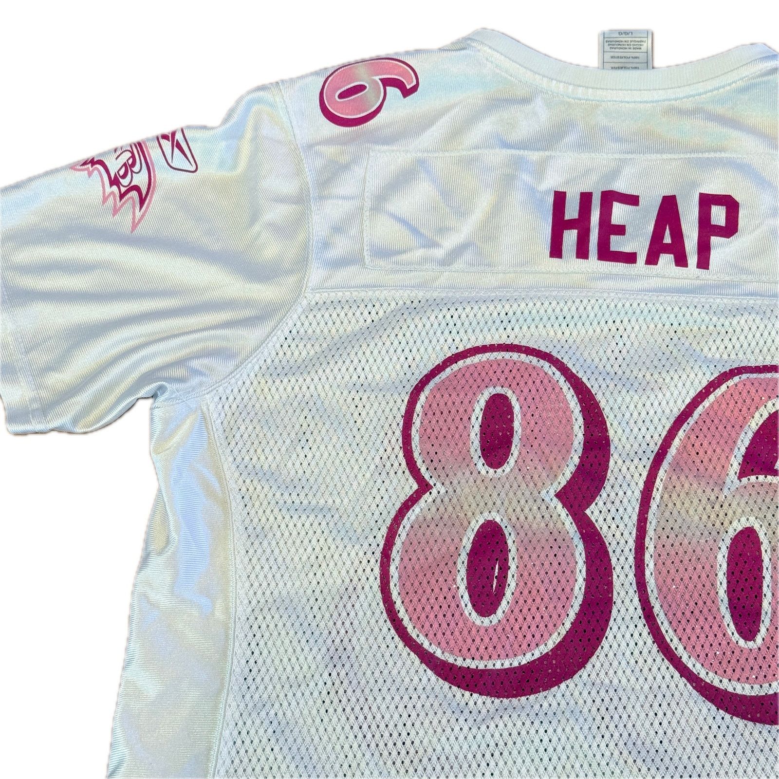 Reebok Todd Heap Baltimore Ravens Reebok Pink Jersey - Size L Size L / US 10 / IT 46 - 6 Thumbnail