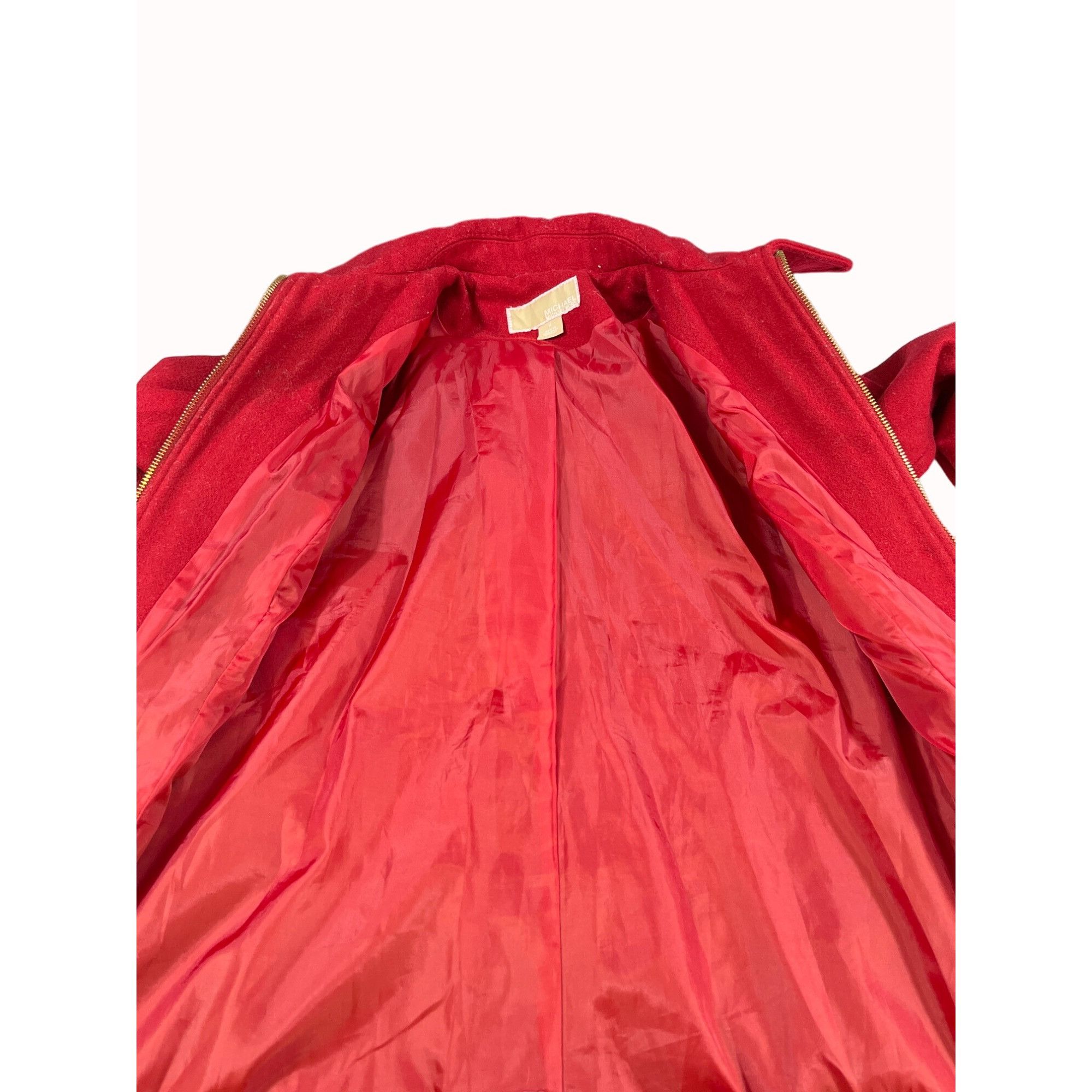 Michael Kors Michael Michael Kors Women's Red Hooded Peacoat Size 4 SKU 5 Size S / US 4 / IT 40 - 4 Thumbnail