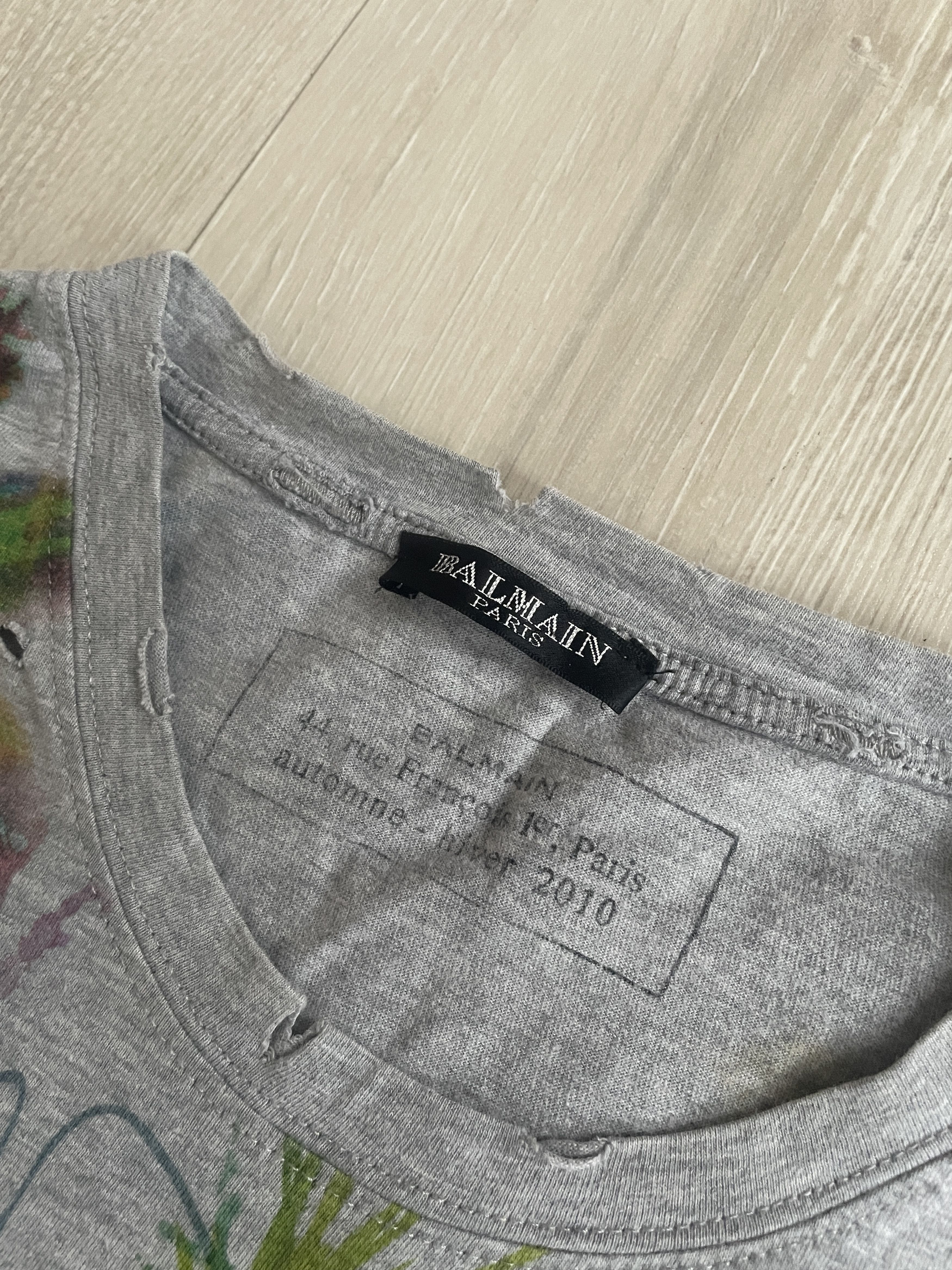 Balmain Balmain AW10 tropical shotgun tee by Christophe Decarnin Size US S / EU 44-46 / 1 - 7 Thumbnail