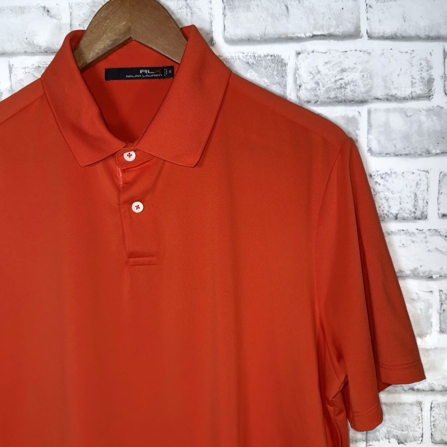 RLX Ralph Lauren Ralph Lauren RLX Polo Shirt Mens Orange Athletic Size M Polyester Blend Shirt Size US M / EU 48-50 / 2 - 2 Thumbnail