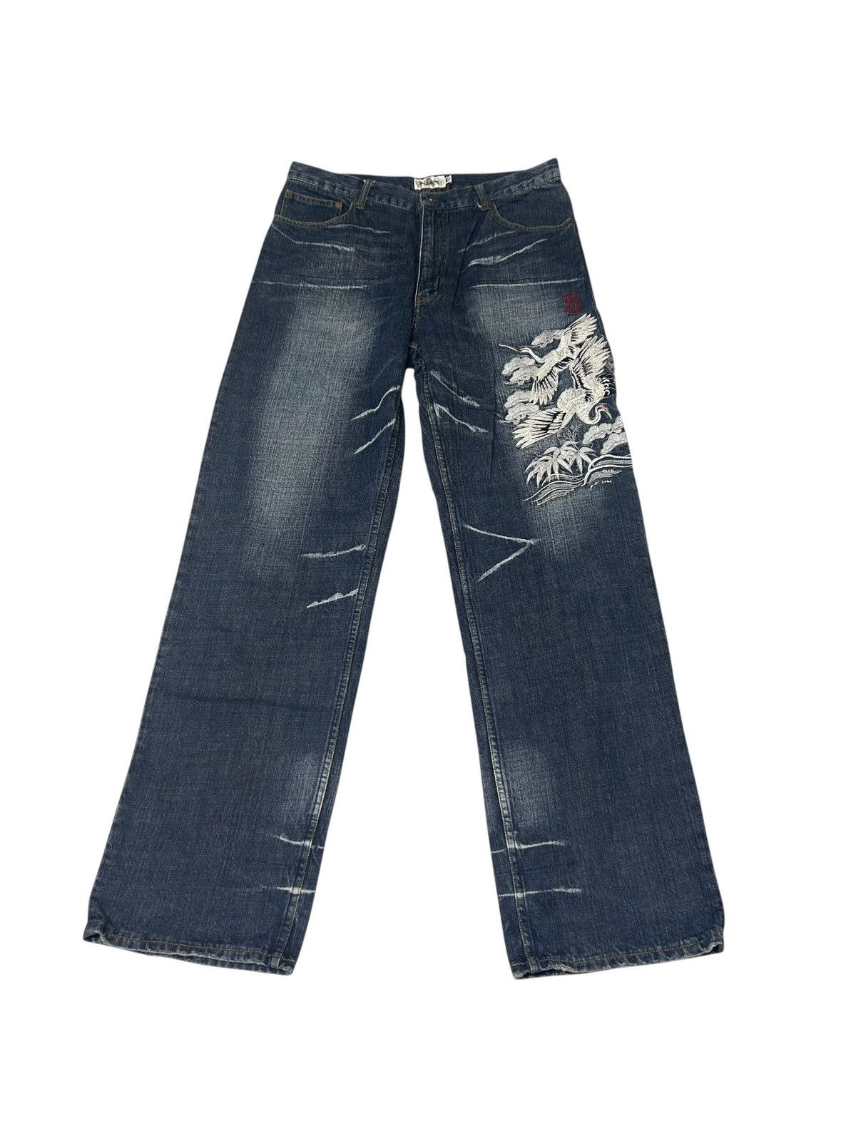 Karakuri Tamashii 511 Karakuri Tamashii jeans embroidered denim blue archive Size US 35 - 1 Thumbnail