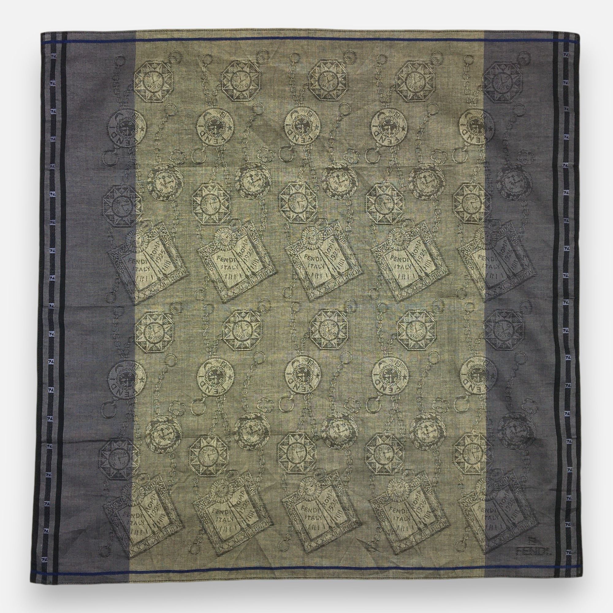 Japanese Brand Vintage Fendi Handkerchief Pocket Square Bandana Size ONE SIZE - 3 Thumbnail