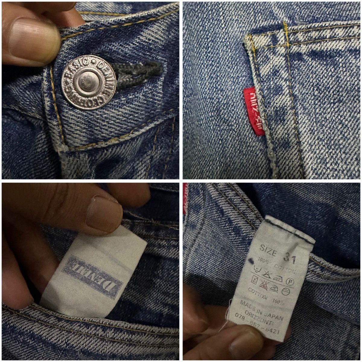 Denime Vintage 90’s DENIME Jeans Selvedge/Redline RARE Denim Pants Size US 31 - 19 Thumbnail