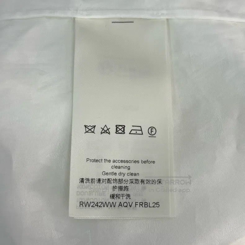 Louis Vuitton Louis Vuitton White dark stripe shirt with full logo shirt Size XXS / US 00 / IT 34 - 6 Thumbnail