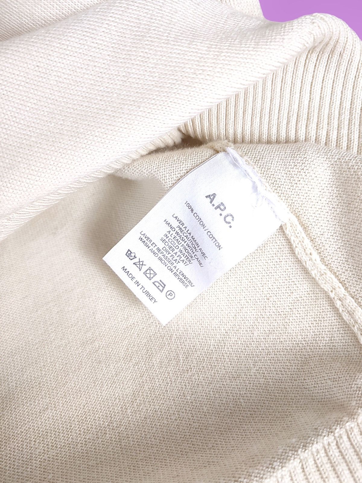 A.P.C. S/S 2018 A.P.C. Logo Cotton Knitted Jumper Size US L / EU 52-54 / 3 - 9 Thumbnail