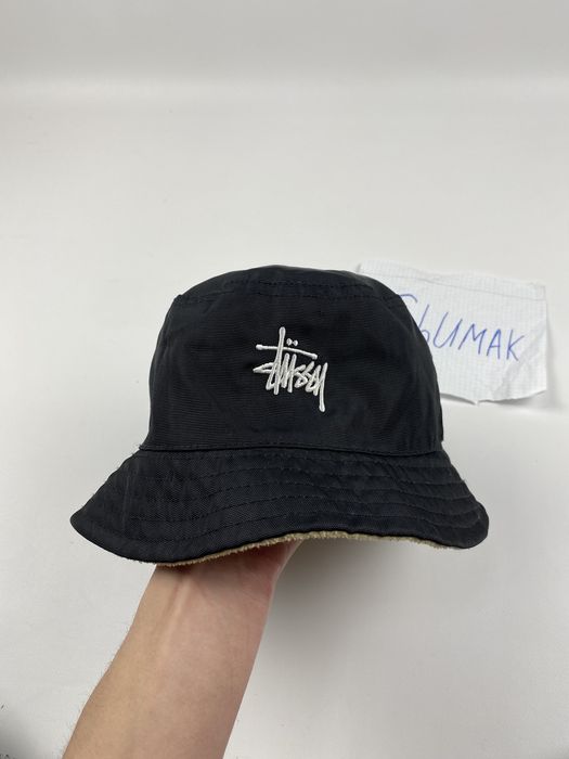 Vintage Vintage 90s Stussy spellout bucket hat cap big logo fleace