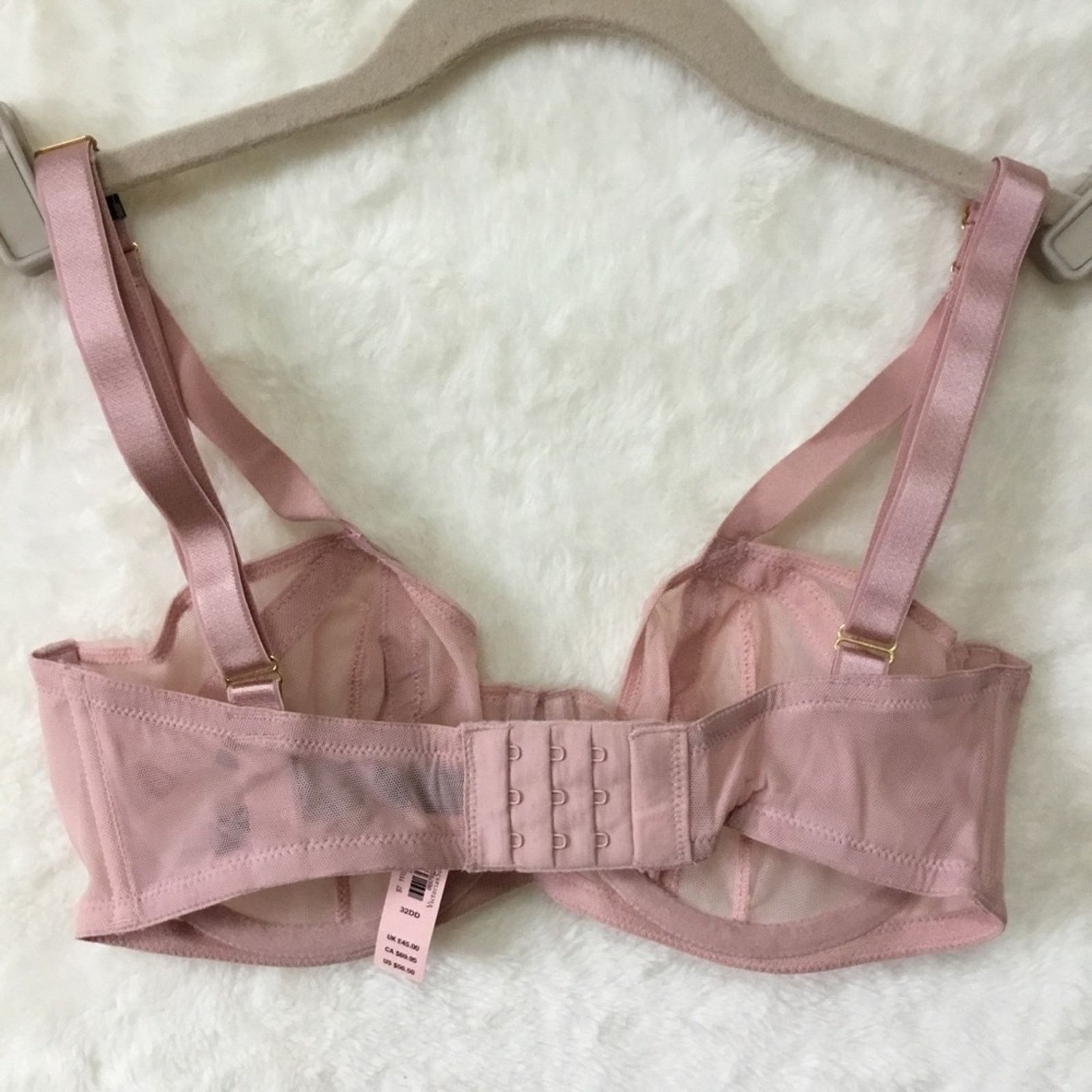 Victoria's Secret Victoria Secret Pink Unlined Mesh Balconette Bra Size ONE SIZE - 7 Thumbnail