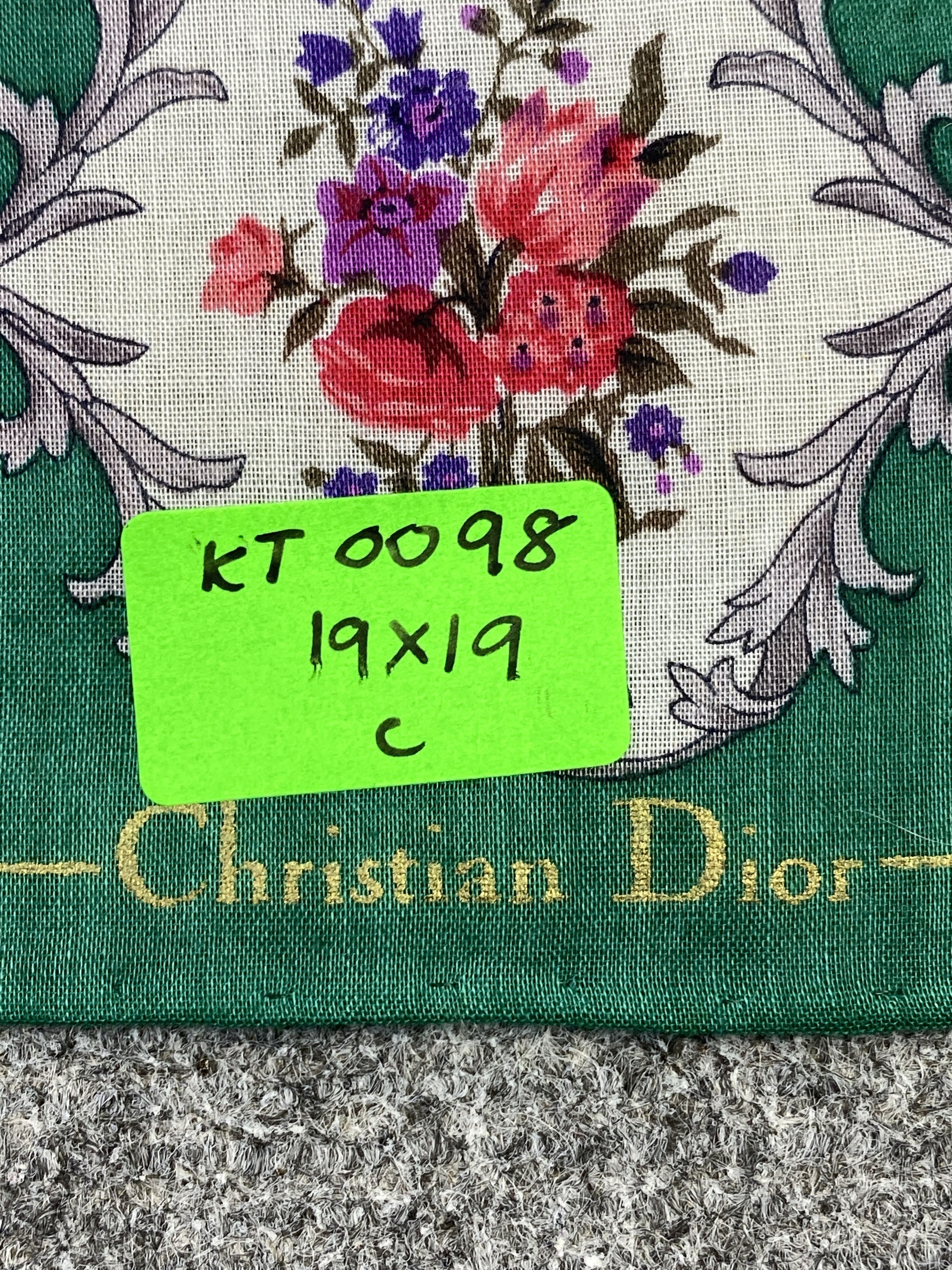 Christian Dior Monsieur Vintage Christian Dior Handkerchief / Neckerchief KT0098 Size ONE SIZE - 8 Thumbnail