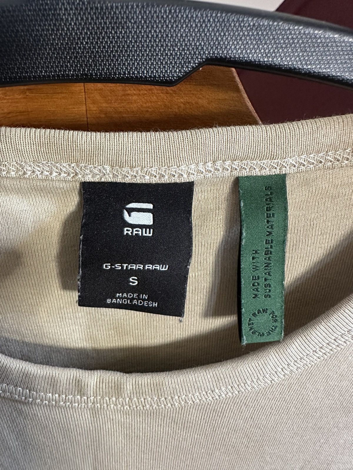 G-Star Beige knit organic cotton logo muscle tee t-shirt Size US S / EU 44-46 / 1 - 10 Thumbnail