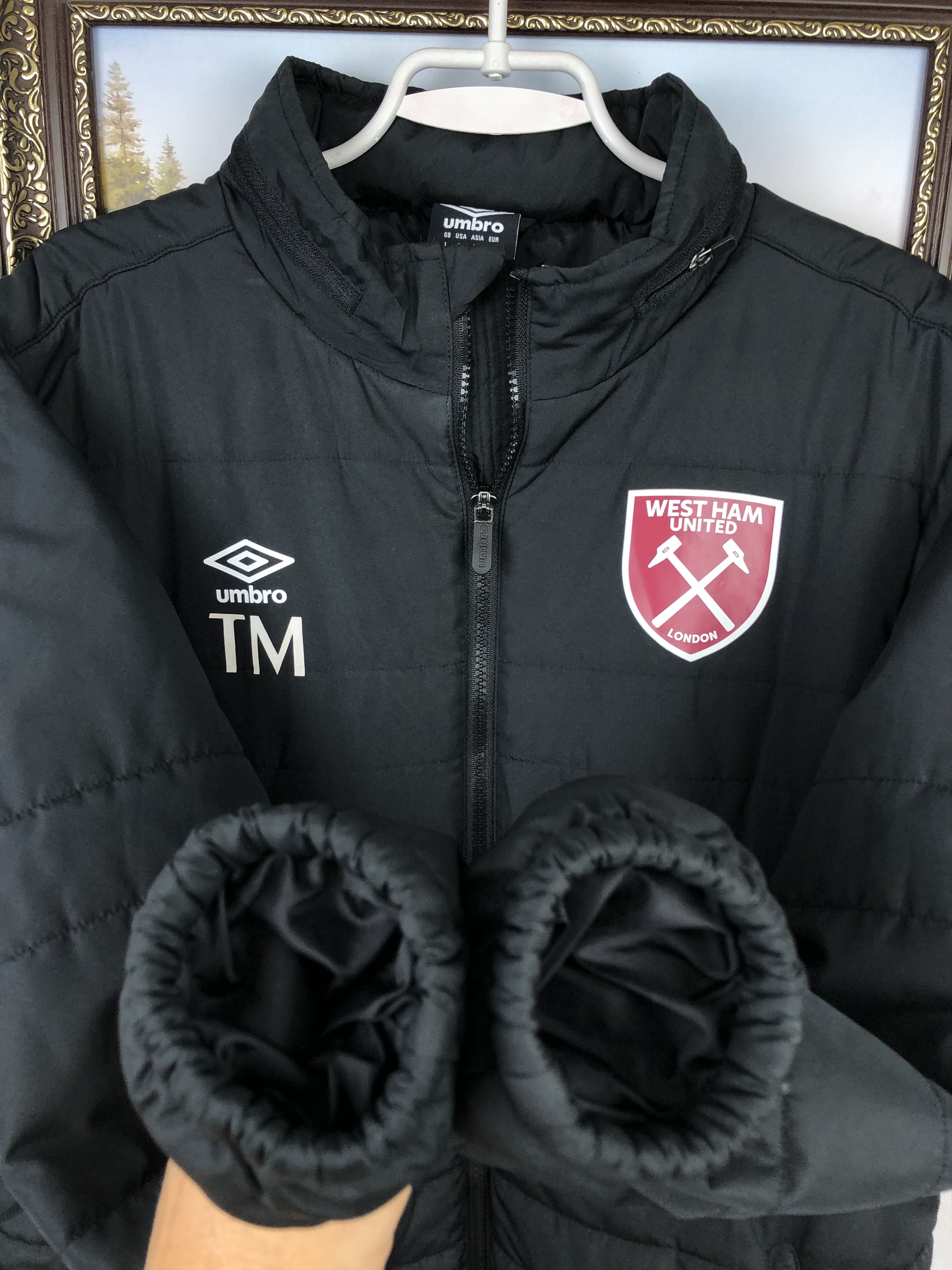 Umbro Umbro West Ham United Warm Puffer Jacket Soccer Bomber Size US L / EU 52-54 / 3 - 4 Thumbnail