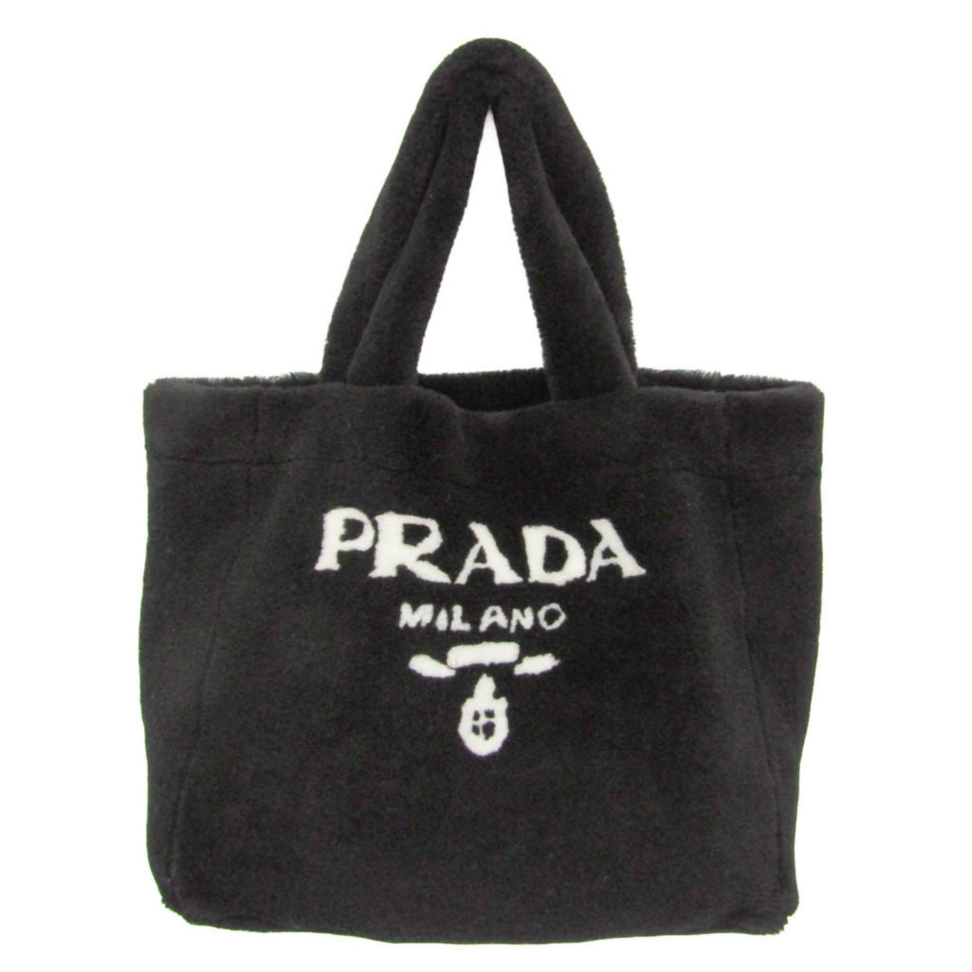 Prada Prada MONTONE 1BF130 Women,Men Fur Tote Bag Black Size ONE SIZE - 1 Thumbnail