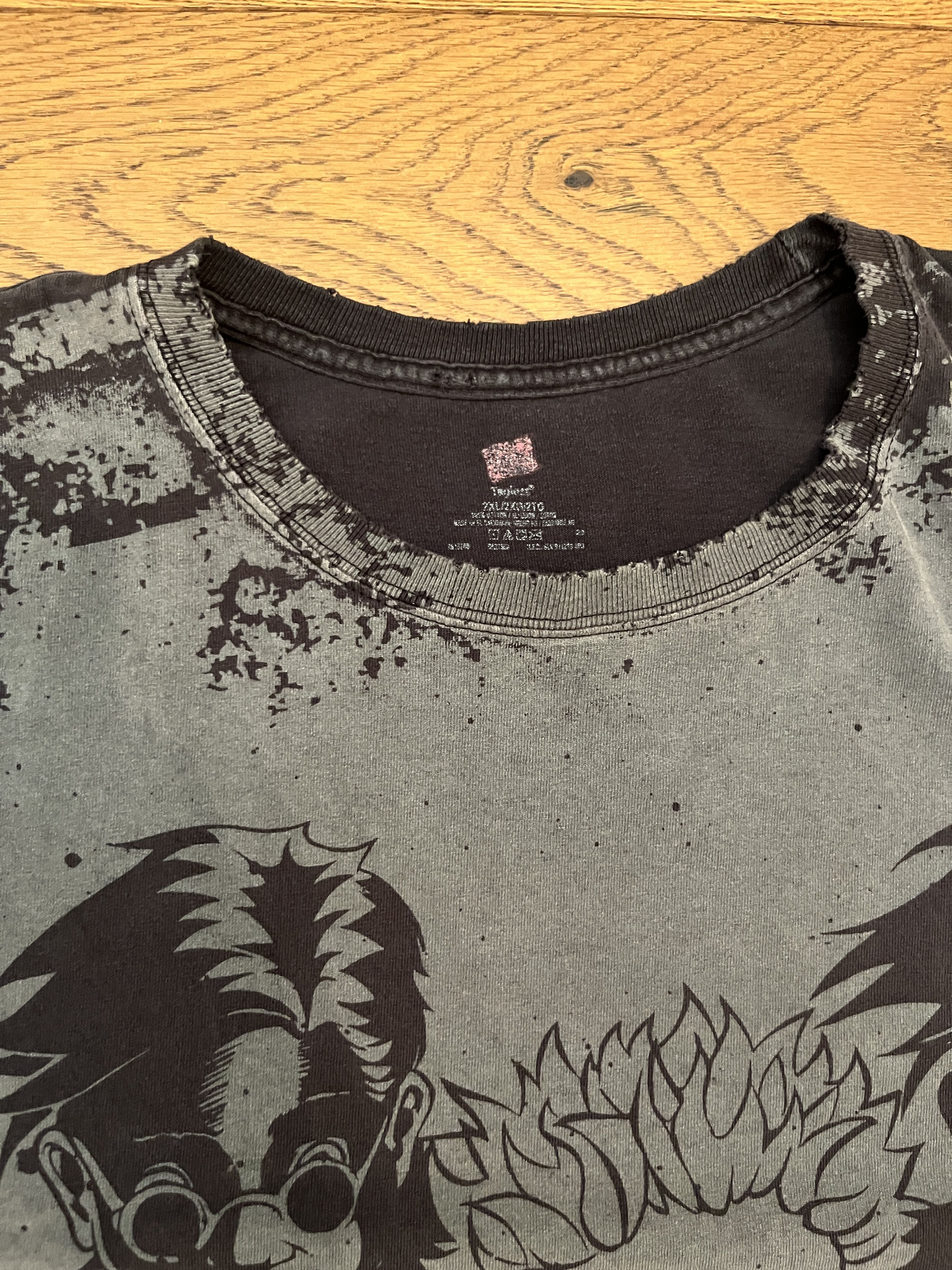 Vintage Y2K XXL Thrashed Skull Lightning Bolt Star Print Shirt 2XL Size US XXL / EU 58 / 5 - 3 Thumbnail