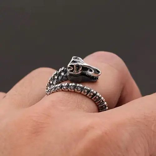 Jewelry Dinosaur Bone Resizeable Ring Size ONE SIZE - 2 Thumbnail