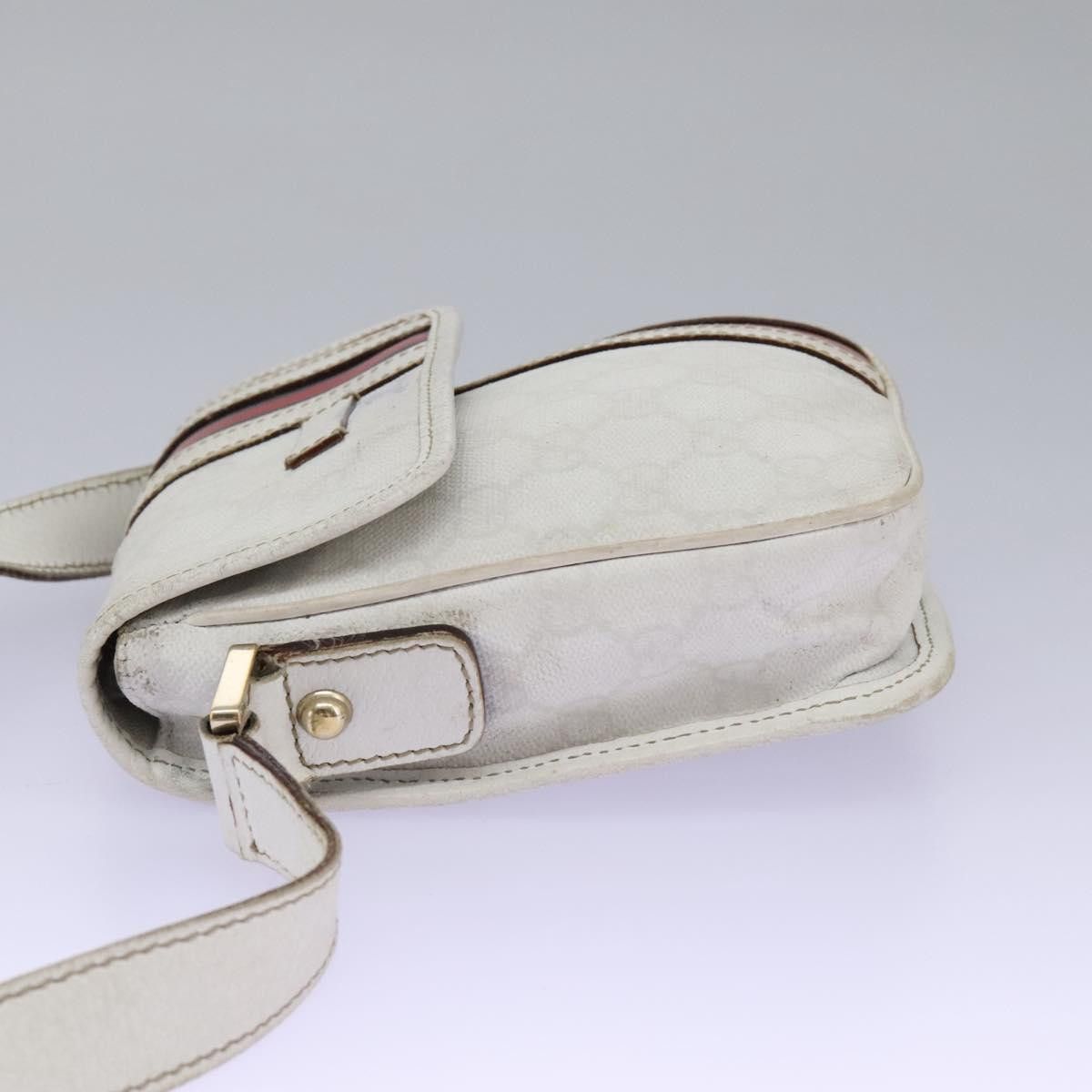 Gucci GUCCI GG Supreme Sherry Line Shoulder Bag Pvc White Gold Size ONE SIZE - 3 Thumbnail