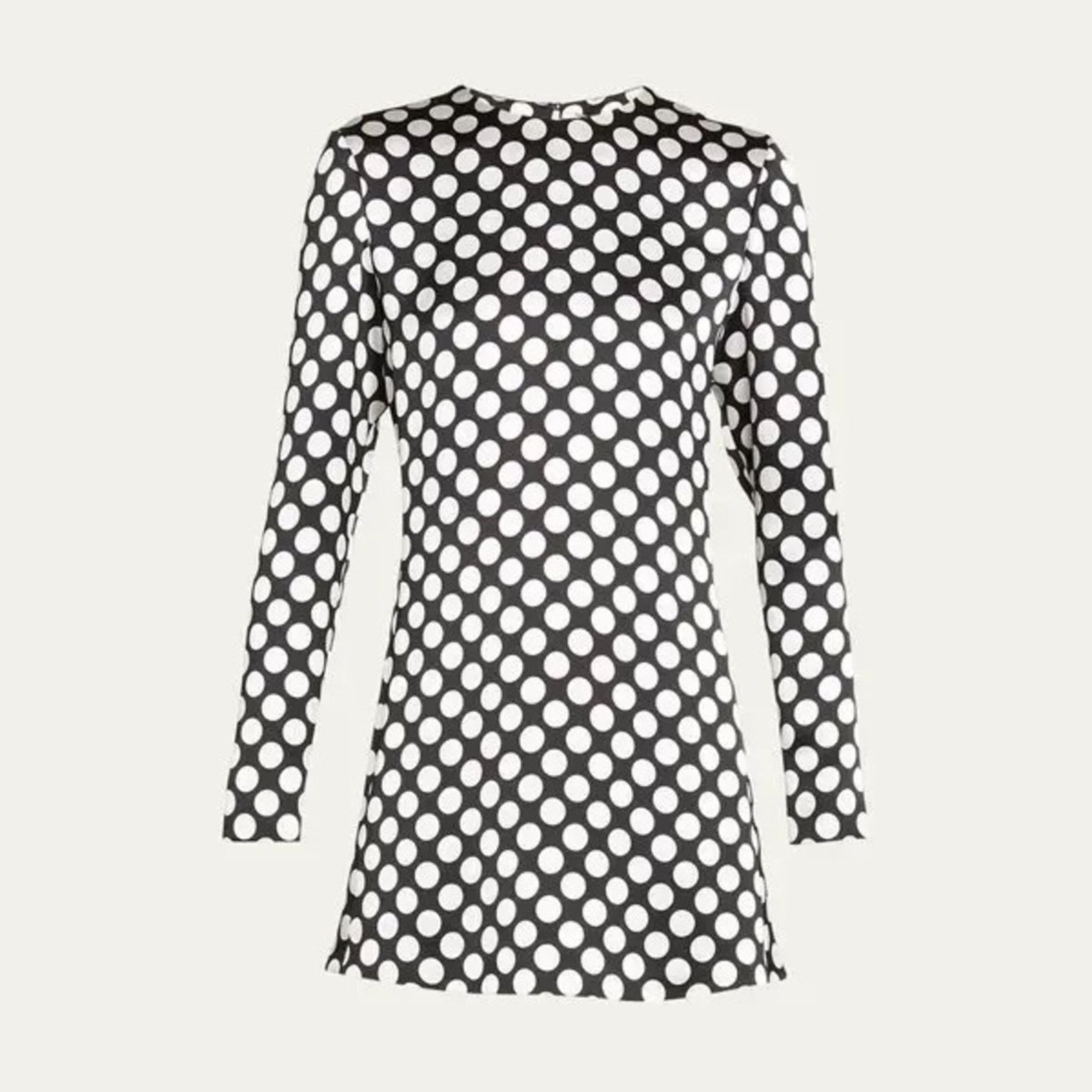 Yves Saint Laurent Yves Saint Laurent Black Polka Dot Long Sleeve Dress 40 US 8 Size M / US 6-8 / IT 42-44 - 1 Thumbnail
