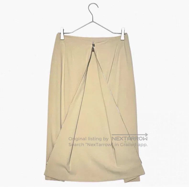 Hermes Hermes Stretch Wool Skirt/Elephant Ivory Size 24" / US 00 / IT 34 - 4 Thumbnail