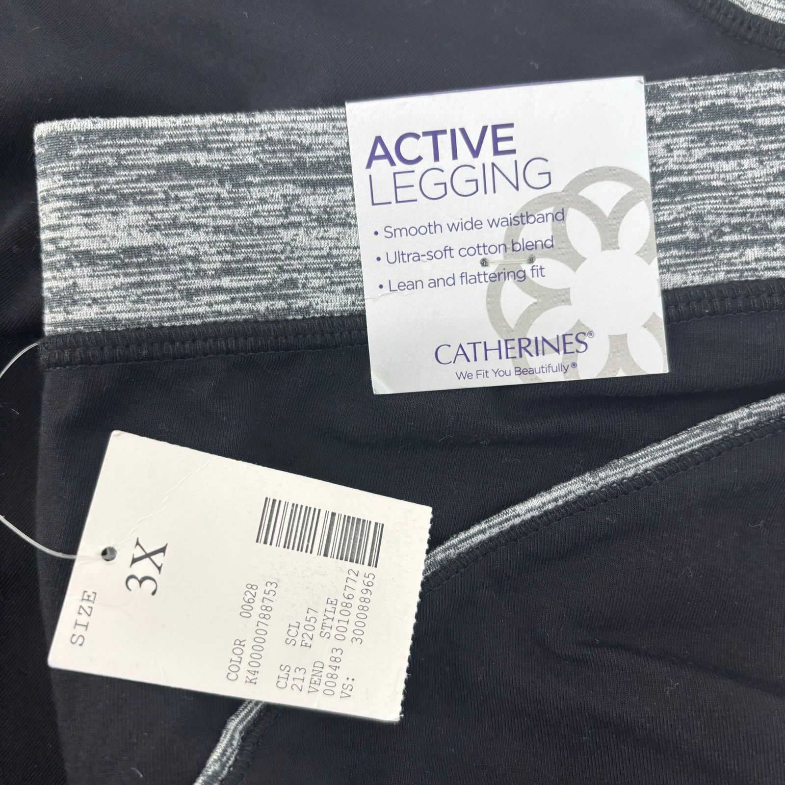 Other Catherines Womens Sz 3X Active Leggings Athletic Cotton Size 42" / US 20 - 4 Thumbnail