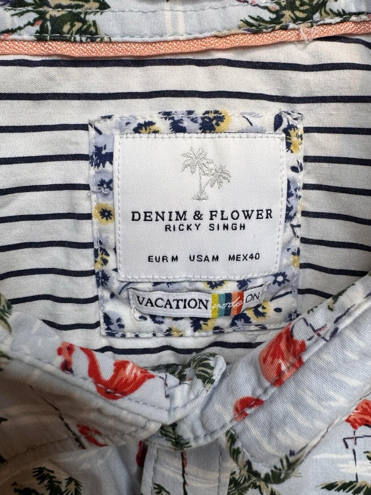 Denim & Flower Denim & Flower Men’s Med SS Flamingo/Palm AOP [736] Size US M / EU 48-50 / 2 - 4 Thumbnail