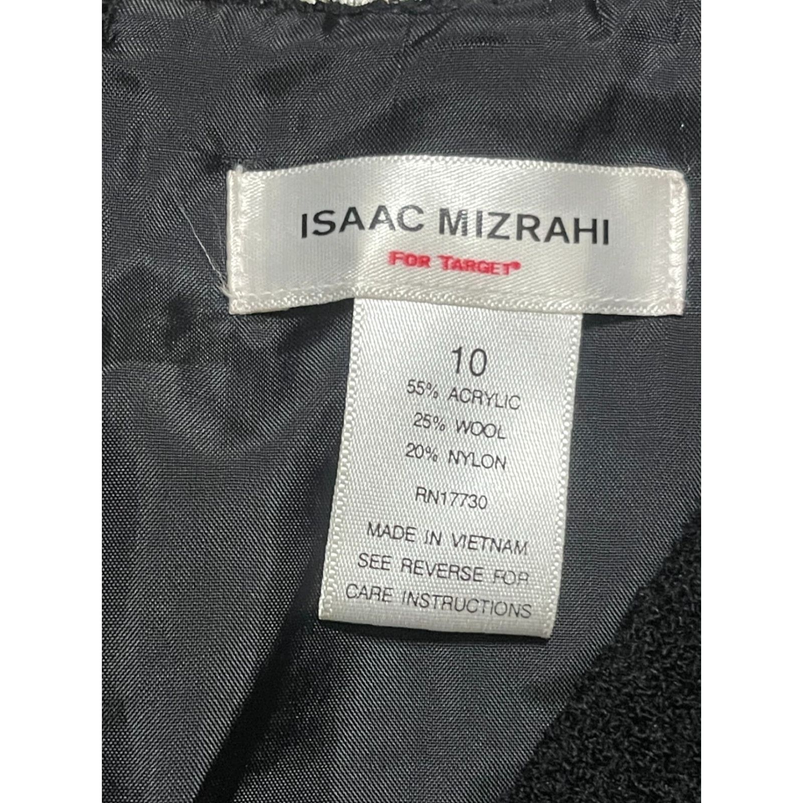 Isaac Mizrahi Isaac Mizrahi Dress Women's 10 Black V-Neck Sleeveless A-Line Zip Dress Size L / US 10 / IT 46 - 4 Thumbnail