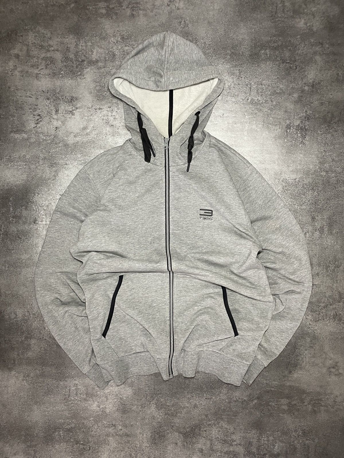 Vintage 🔥RARE🔥Tech Wear Zip Hoodie Hype Drill Streetwear Size US M / EU 48-50 / 2 - 1 Thumbnail