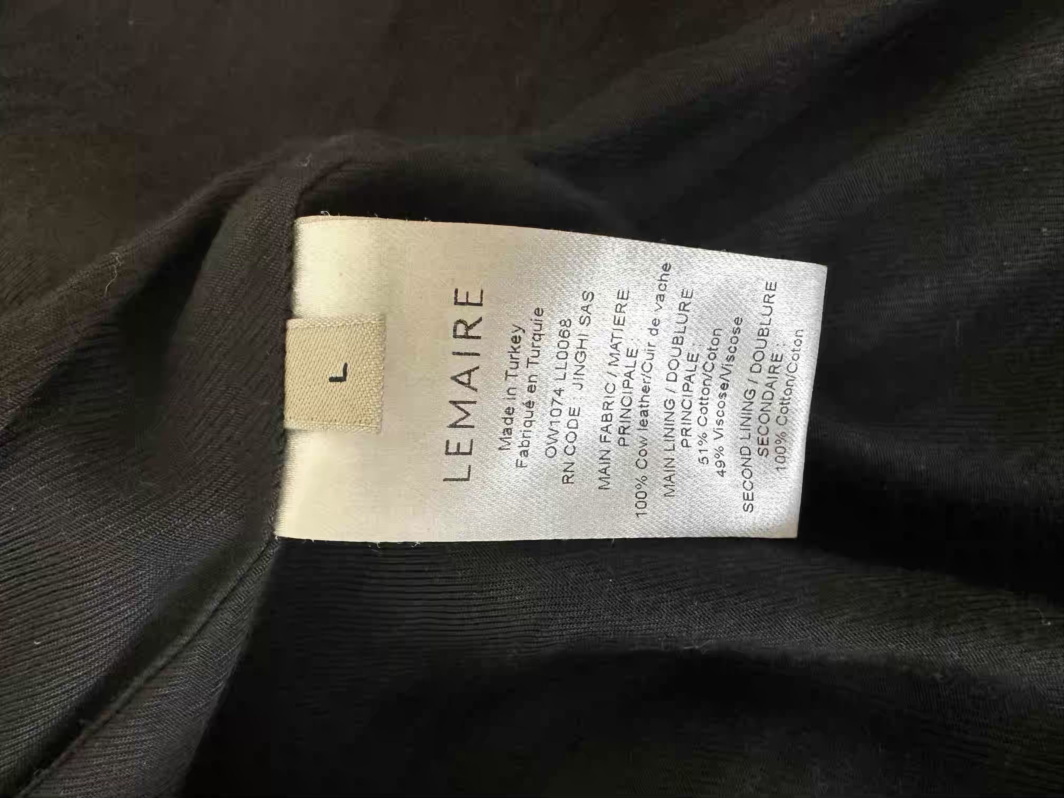 Lemaire Relaxed leather jacket Size US L / EU 52-54 / 3 - 6 Thumbnail