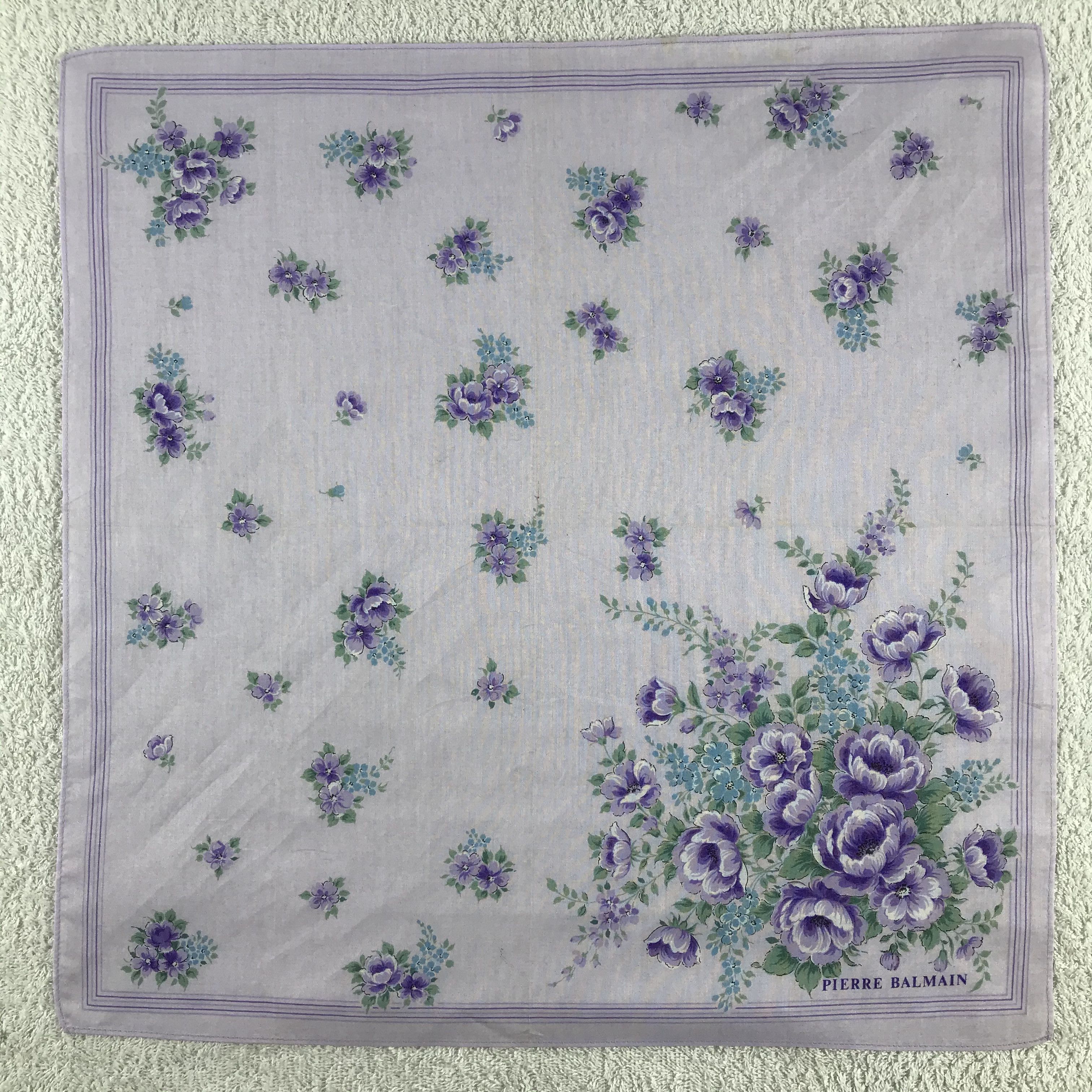 Pierre Balmain × Vintage Pierre Balmain Bandana / Handkerchief / Neckerchief - S037 Size ONE SIZE - 1 Thumbnail