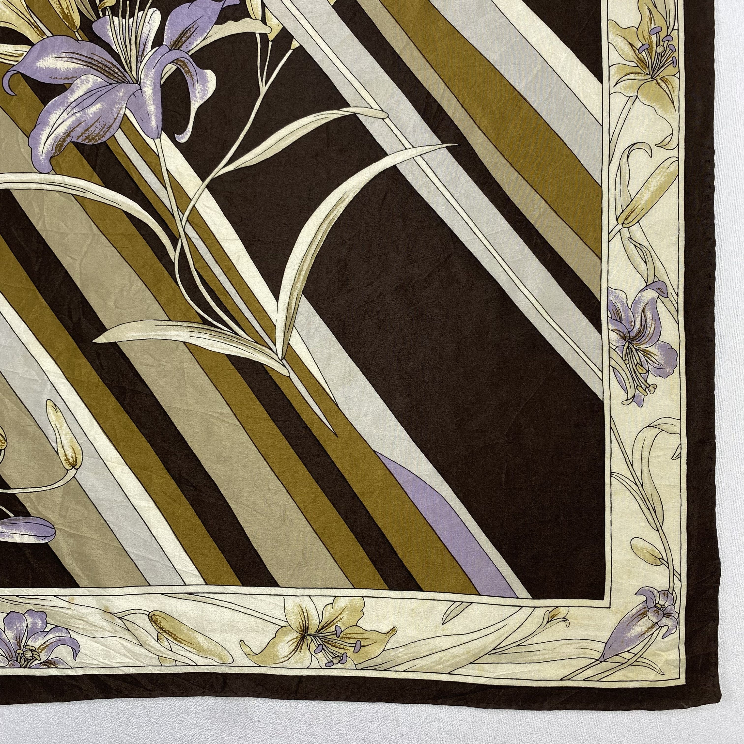 Japanese Brand × Vintage Vintage Floral Silk Scarf SS064 Size ONE SIZE - 2 Thumbnail