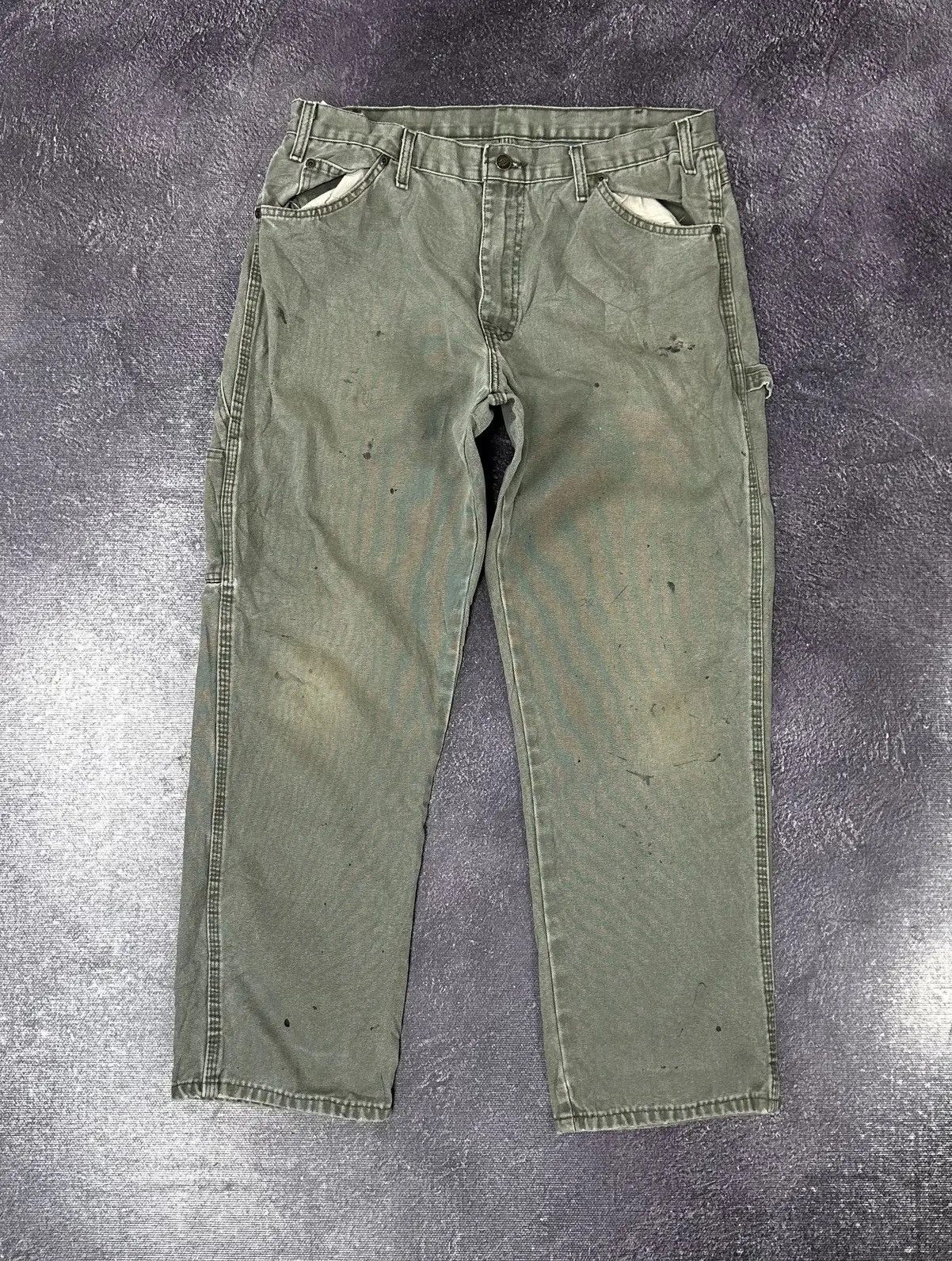 Dickies × Vintage Vintage Dickies Y2K American Olive Hype Work Pants Jeans Size US 36 / EU 52 - 2 Thumbnail