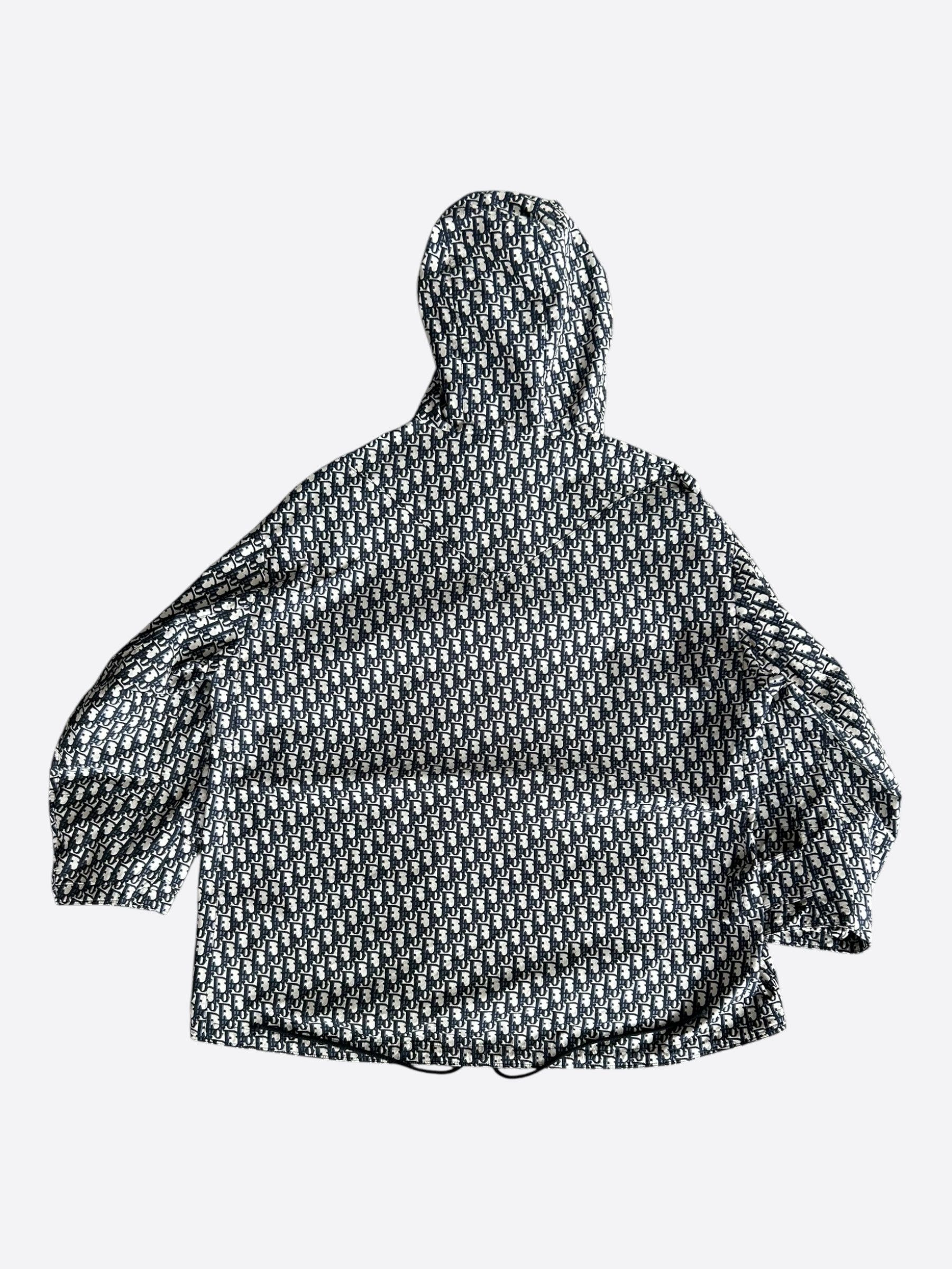 Dior Black & White Houndstooth Taffeta Oversized Women's Anorak Size L / US 10 / IT 46 - 2 Thumbnail