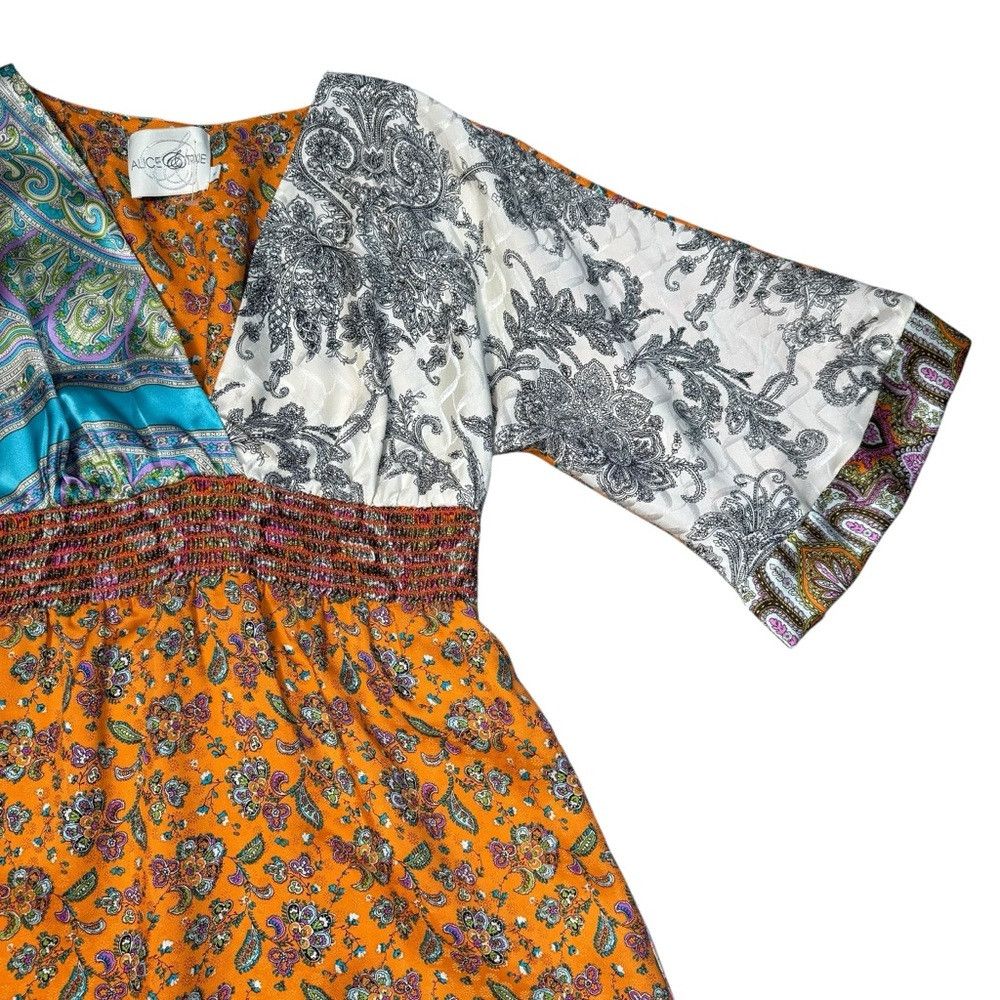 Other New Alice & Trixie 100% Silk Boho Multi Print Blouse Size M Size M / US 6-8 / IT 42-44 - 6 Thumbnail