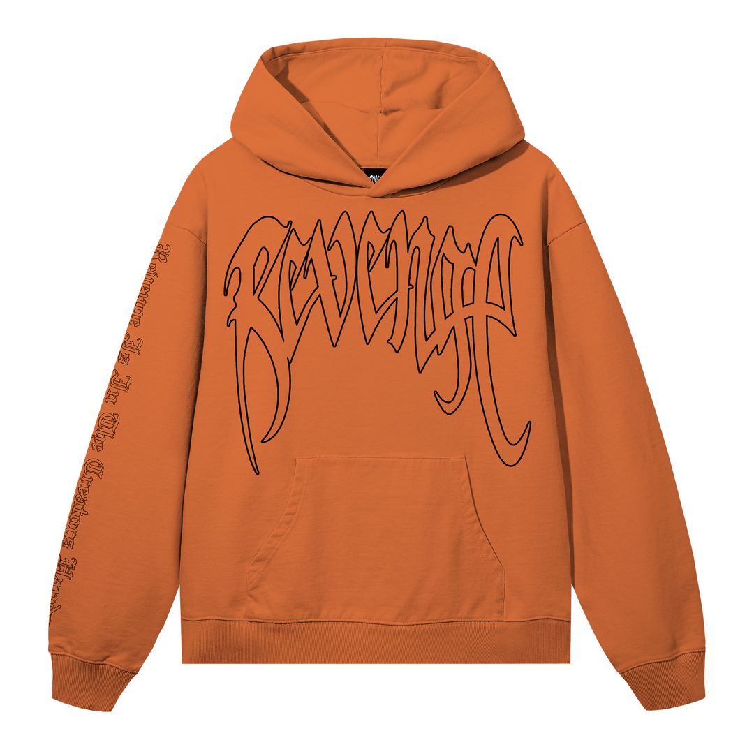 Revenge X HEARTBREAK OUTLINE HOODIE ORANGE/BLACK Size US XL / EU 56 / 4 - 5 Thumbnail