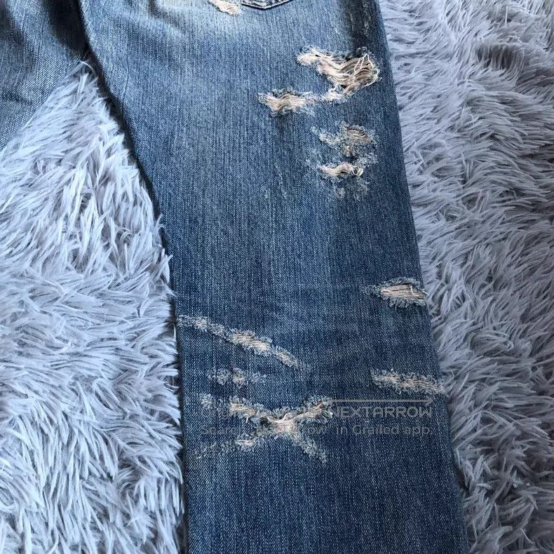 Saint Laurent Paris Saint Laurent Paris Distressed and water-washed denim jean Size US 34 / EU 50 - 7 Thumbnail