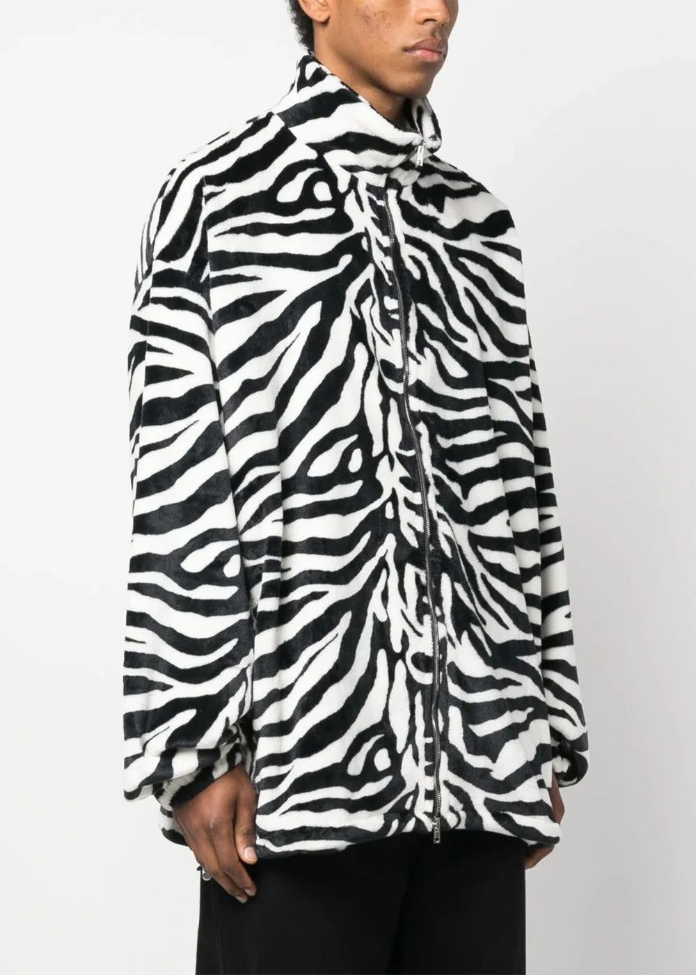 Vetements RARE Runway Zebra Print Fleece Zip Side Pocket Jacket SS23 Size US L / EU 52-54 / 3 - 21 Thumbnail